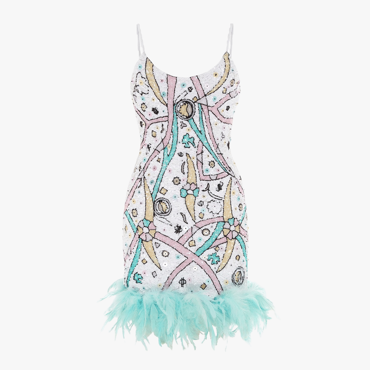 Karmen Hand Embroidered White Mini Dress