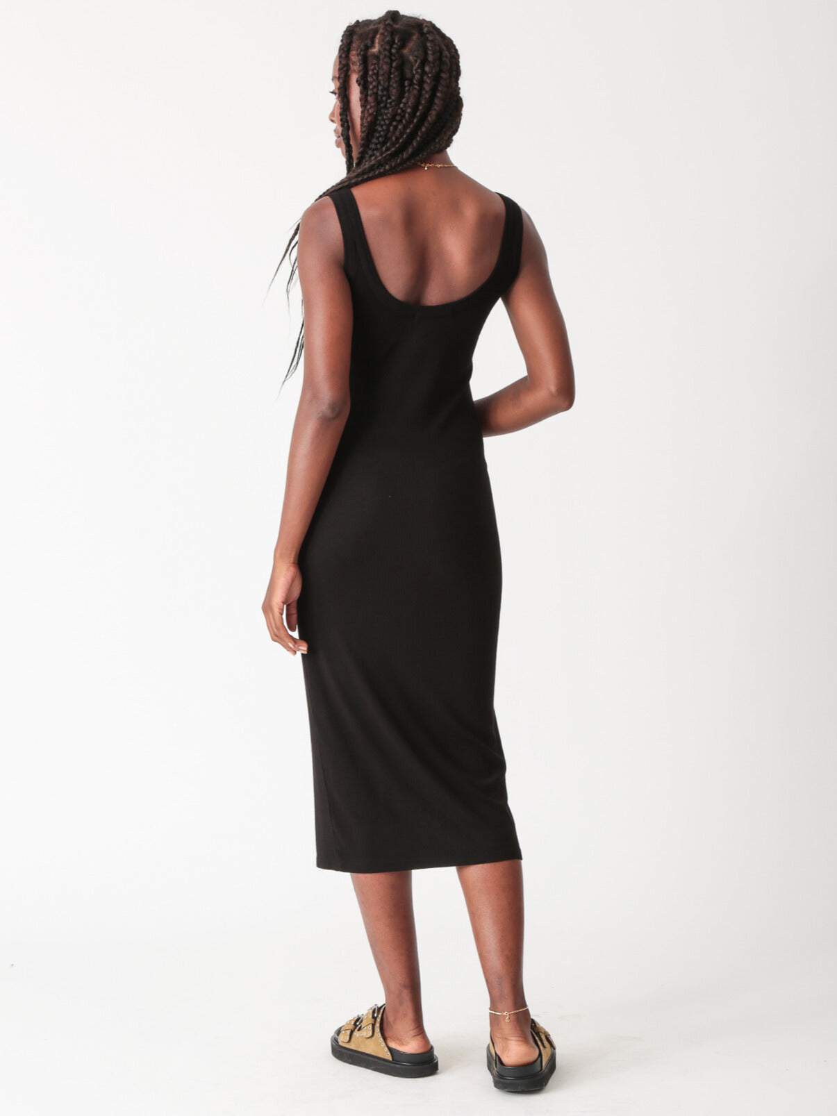 Charlie Rib Dress - Onyx | Electric & Rose