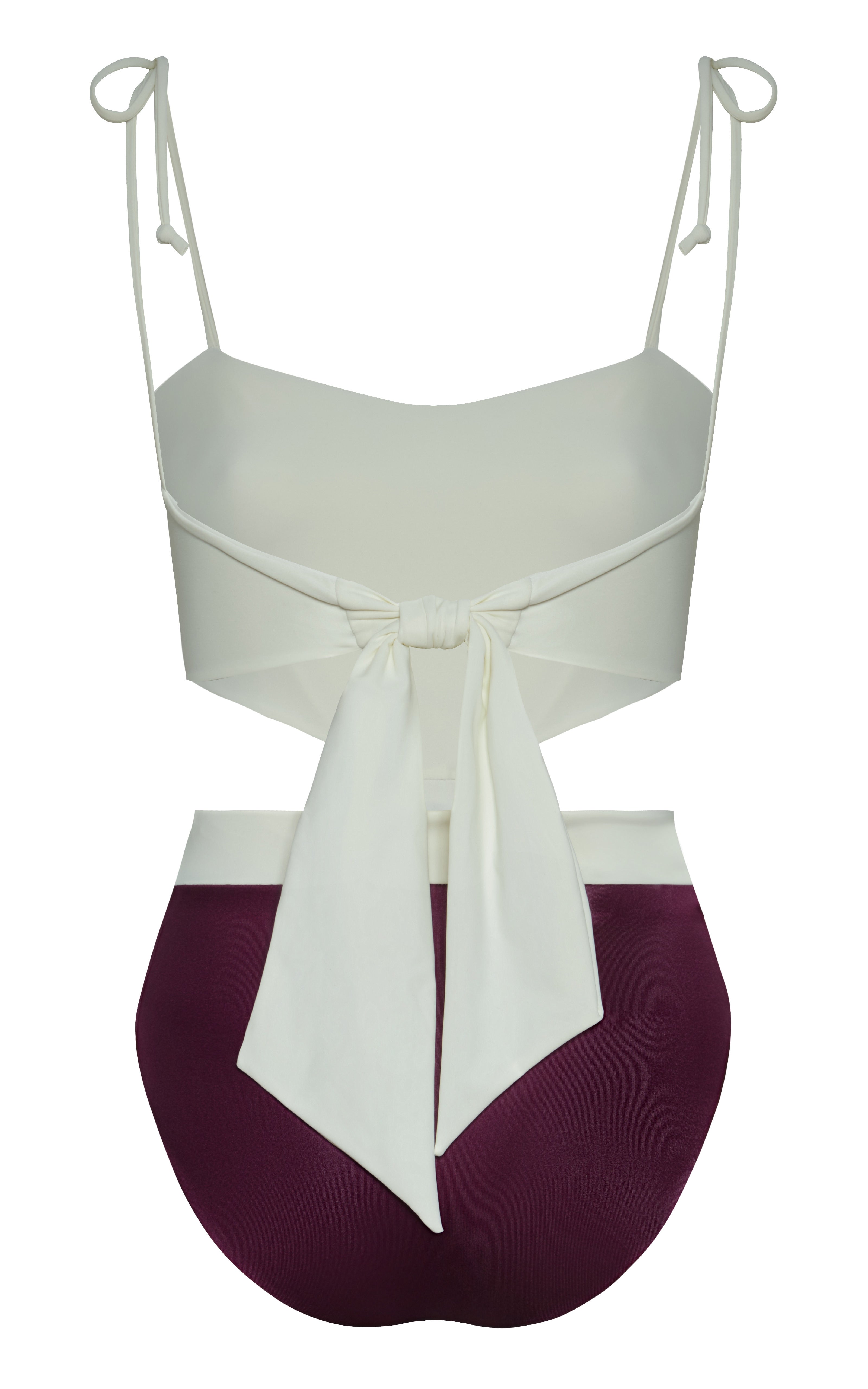 Pestana Embroidered One Piece / Purple - Ivory