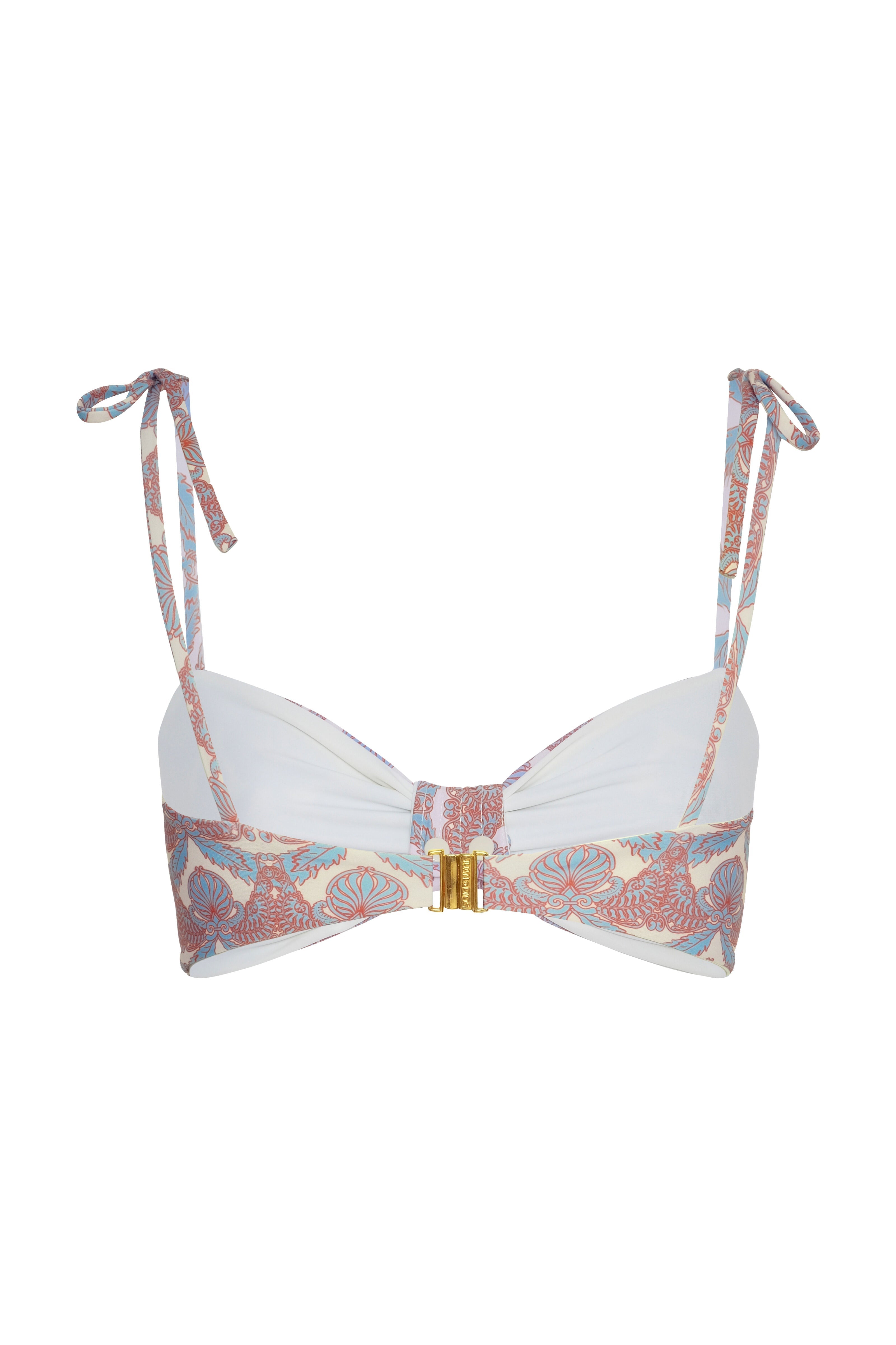San Miguel Top / Sky Blue Ornaments - Ivory