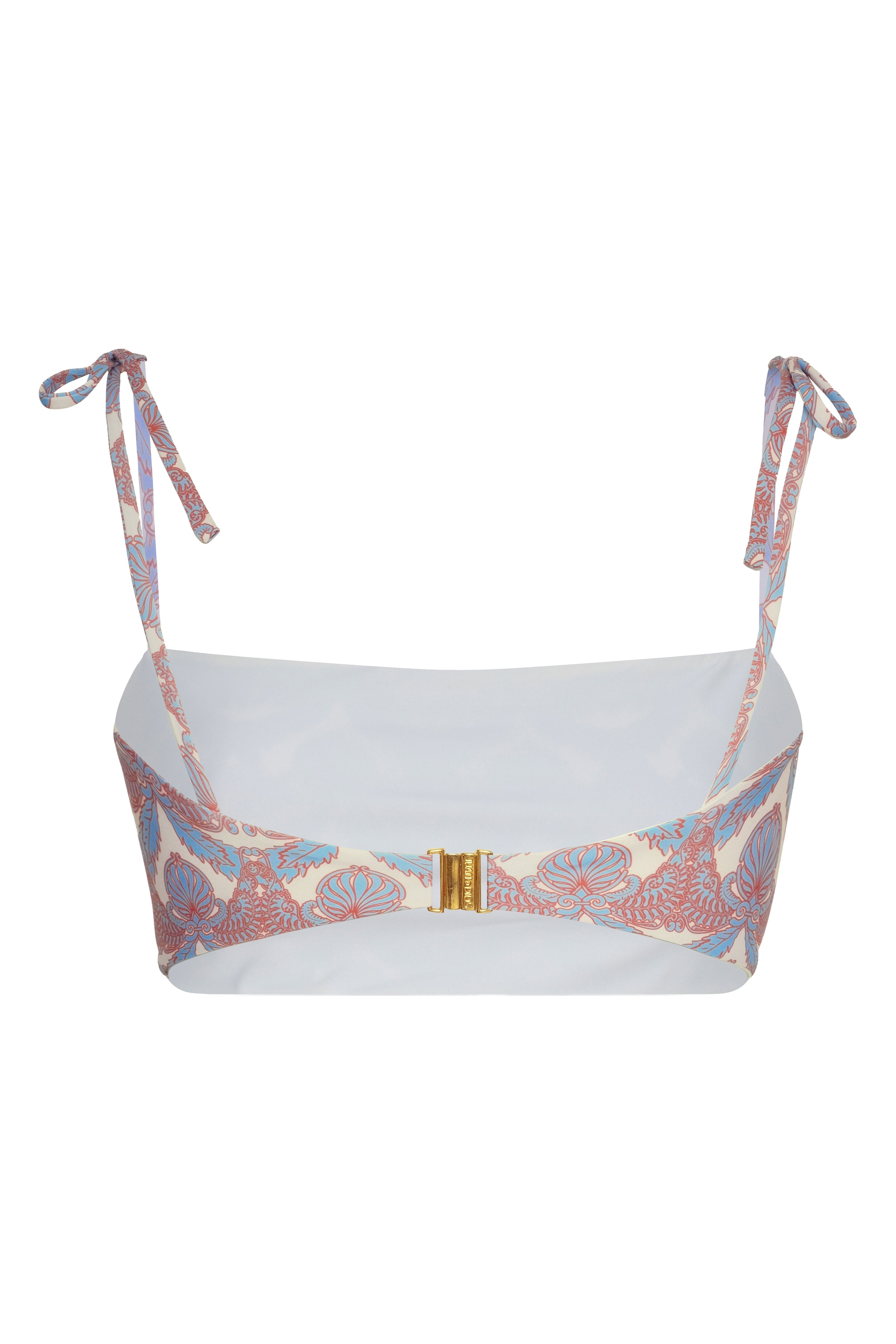 San Miguel Top / Sky Blue Ornaments - Ivory