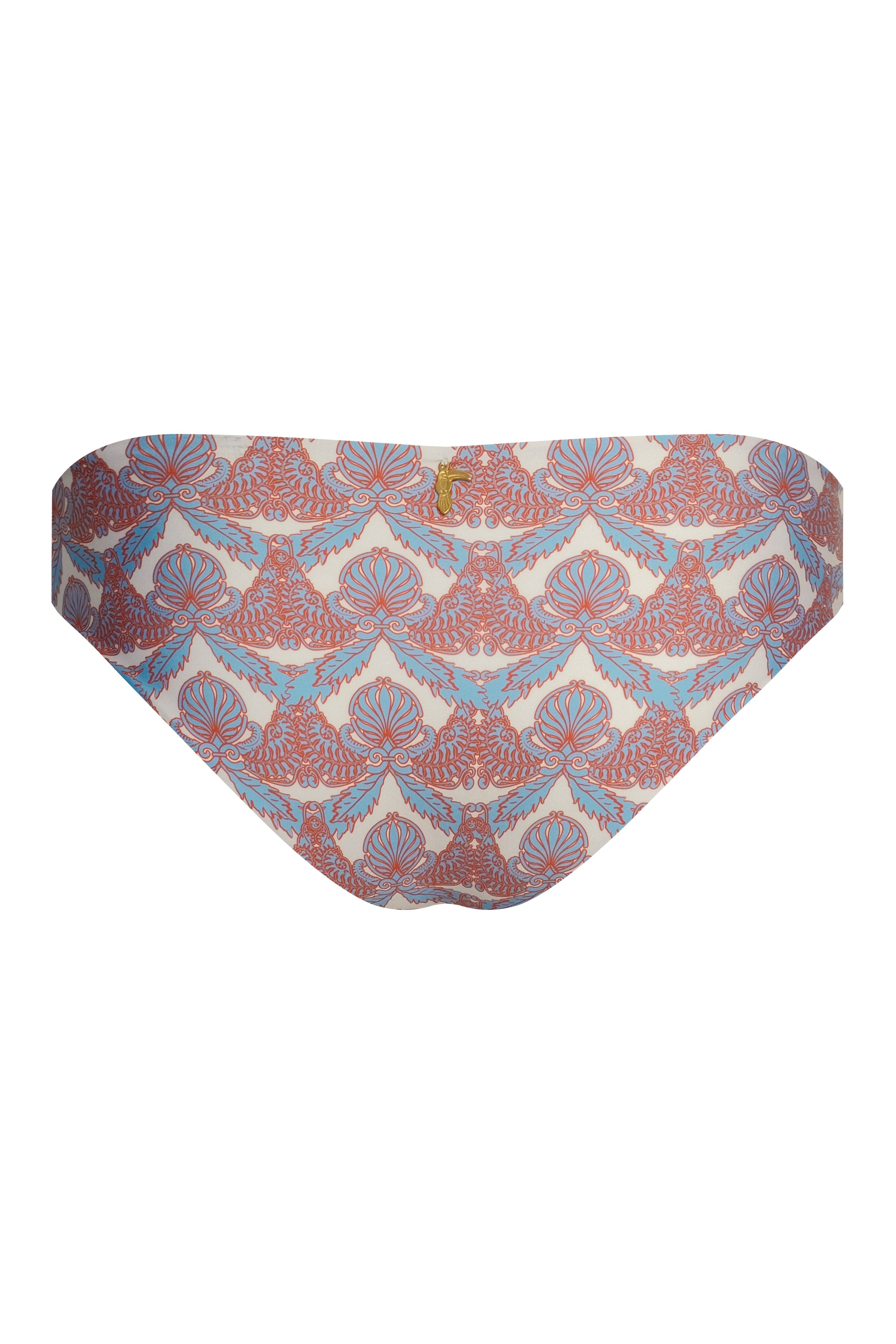 Sunset Bottom / Sky Blue Ornaments - Ivory