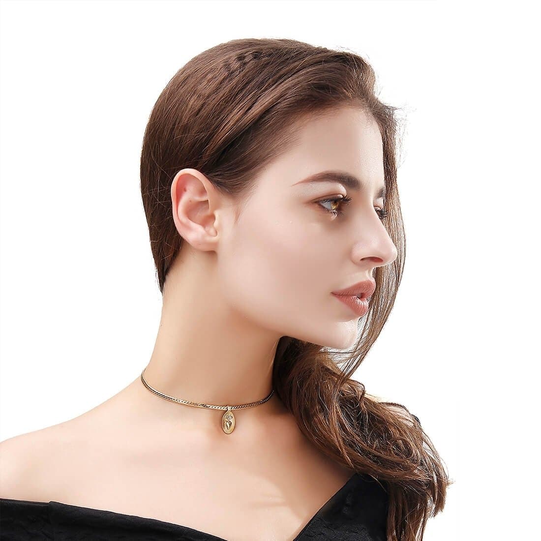 Flaming Heart Necklace - Gold