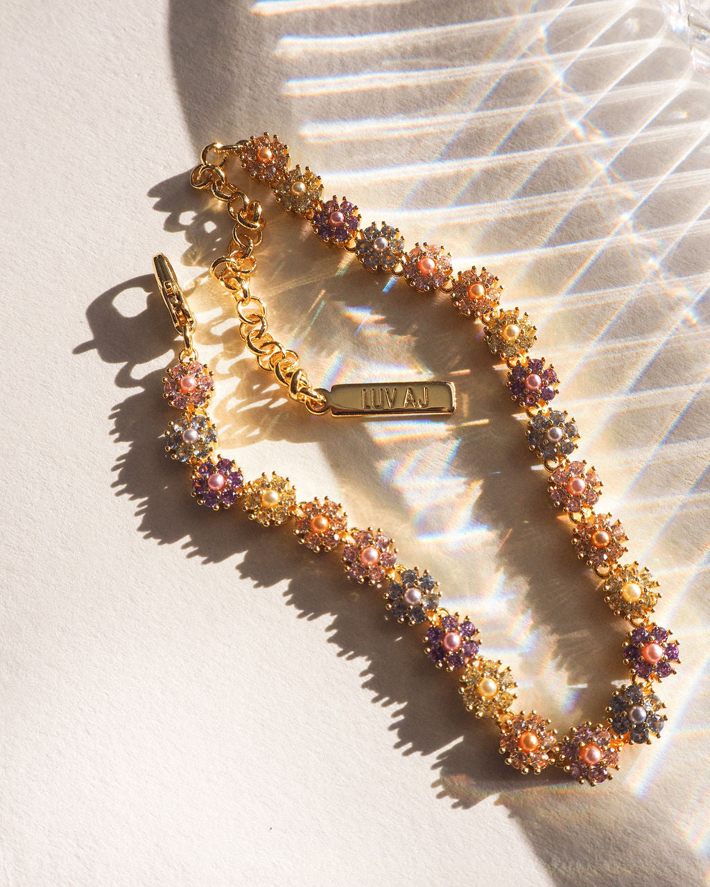 Daisy Studs Anklet- Gold