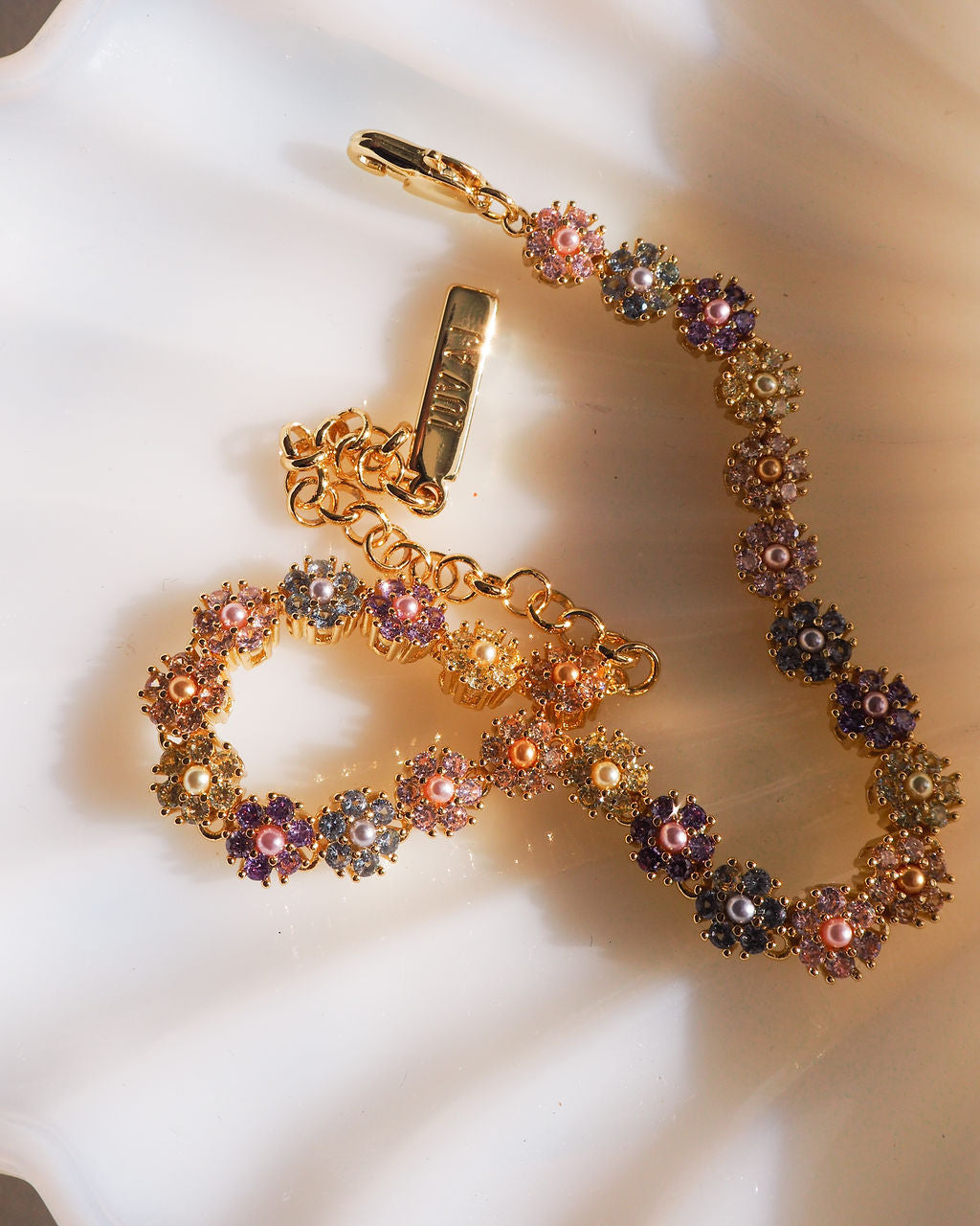 Daisy Studs Anklet- Gold