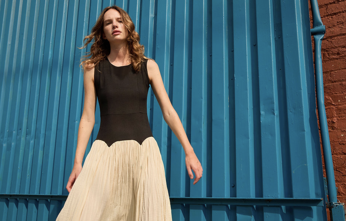 Giovva Dress | Black & Beige