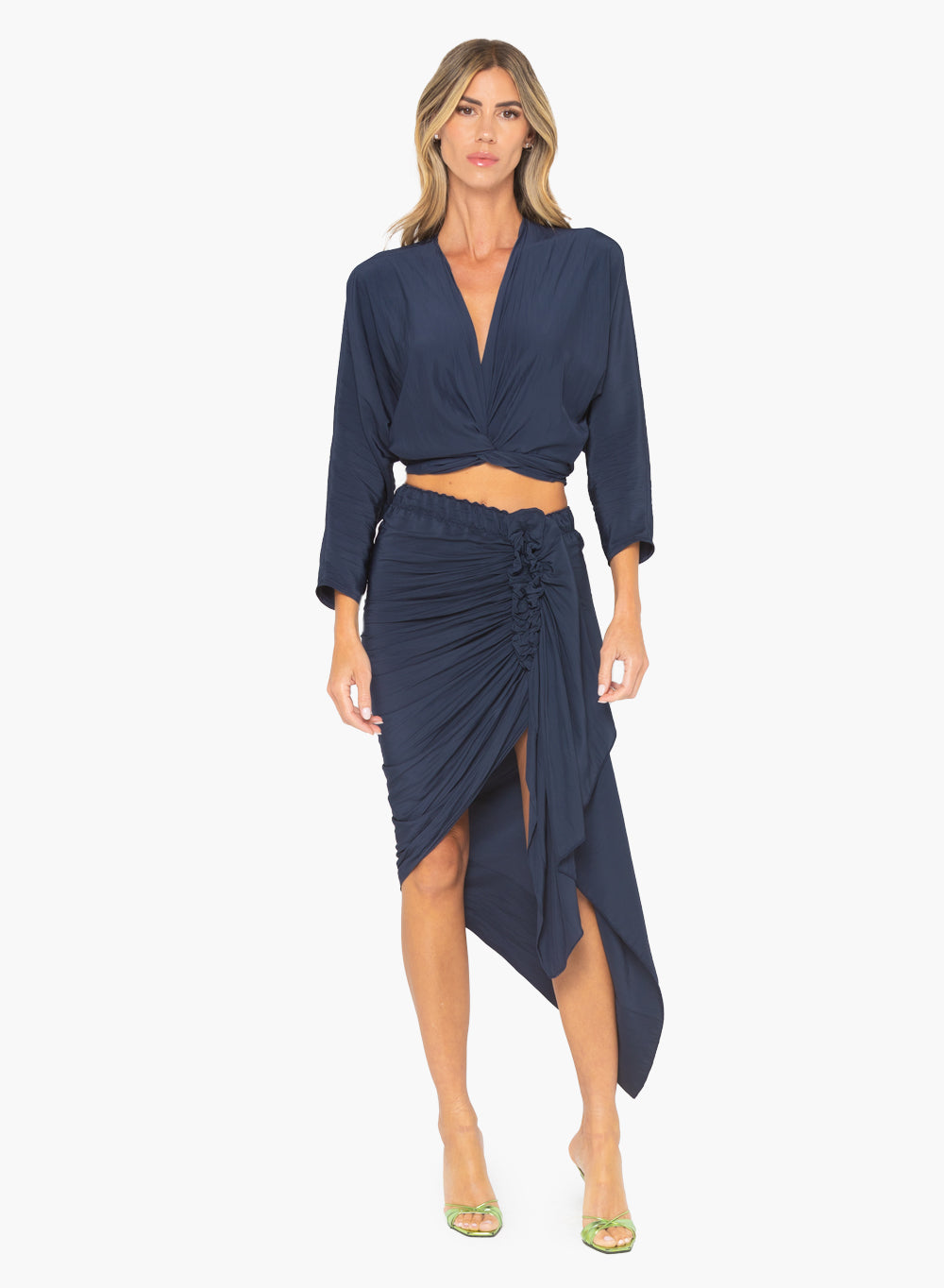 Tulum Skirt (Flowy Indigo/ Black)