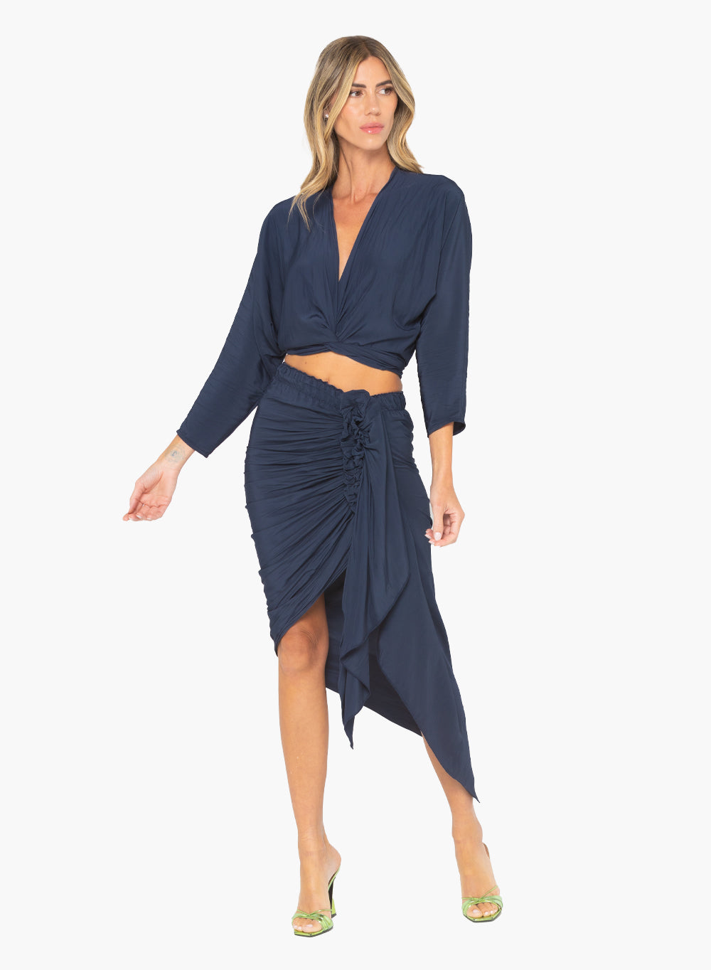 Tulum Skirt (Flowy Indigo/ Black)
