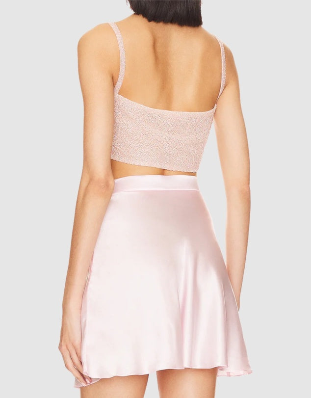 Tallulah Crystal Co Ord Pull On Top Light Pink