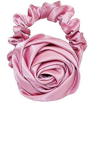 Rosette Scrunchie in Candy Pink