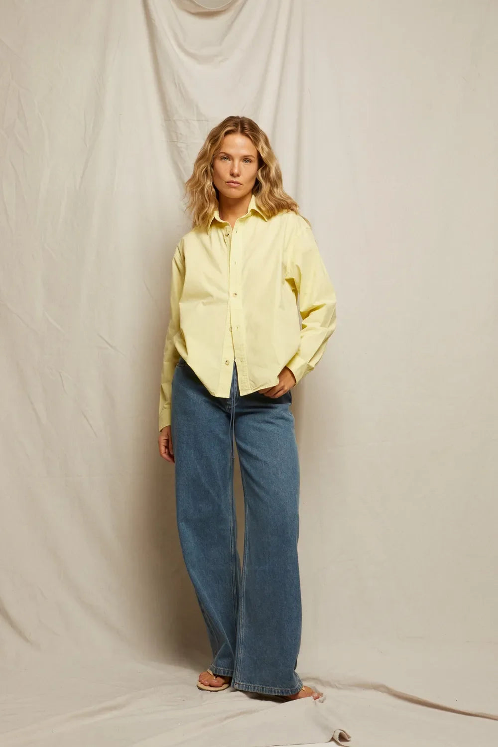 james cotton poplin button up | banana