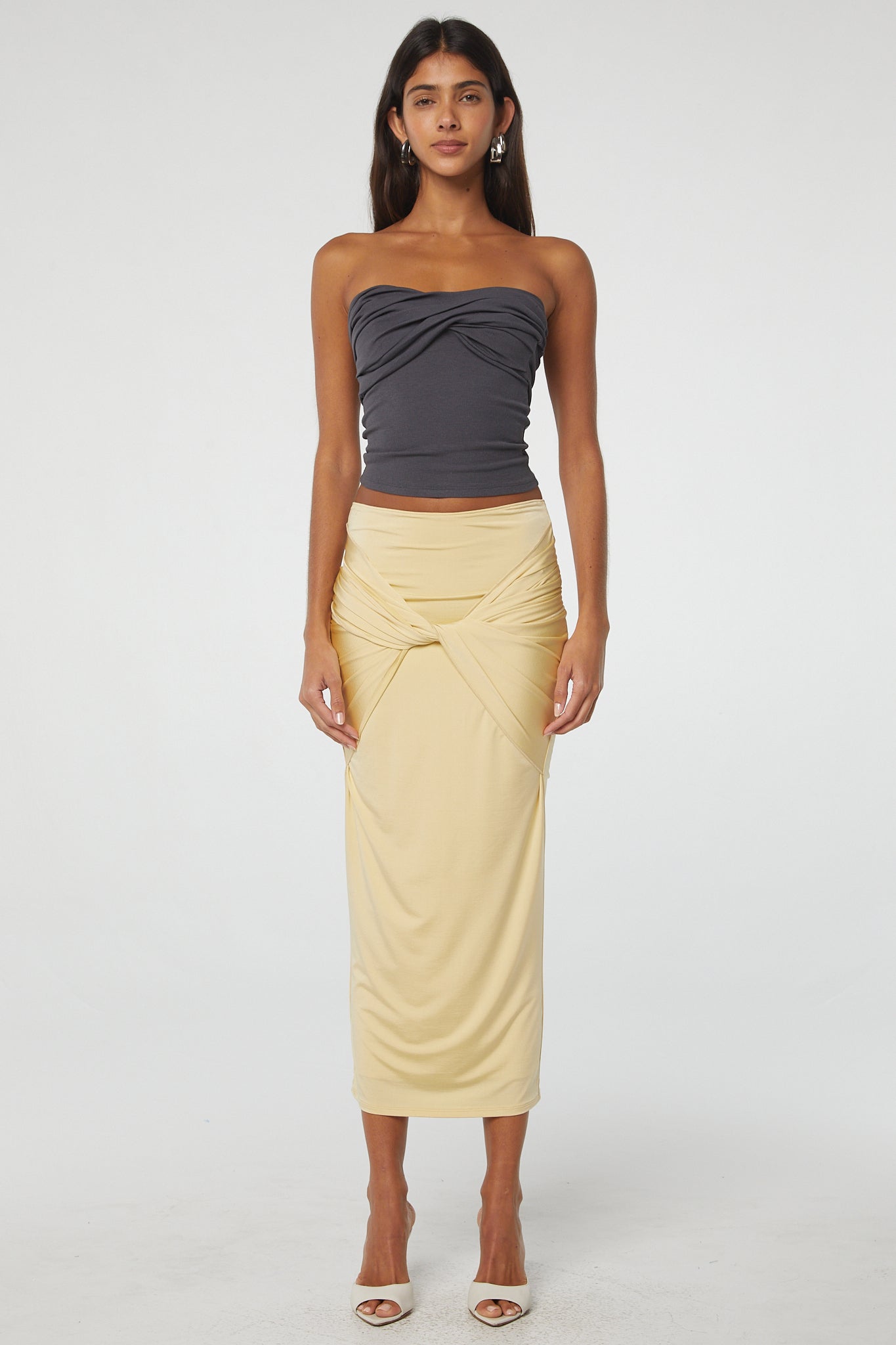 JANAE SKIRT BUTTERCREAM - The Line by K