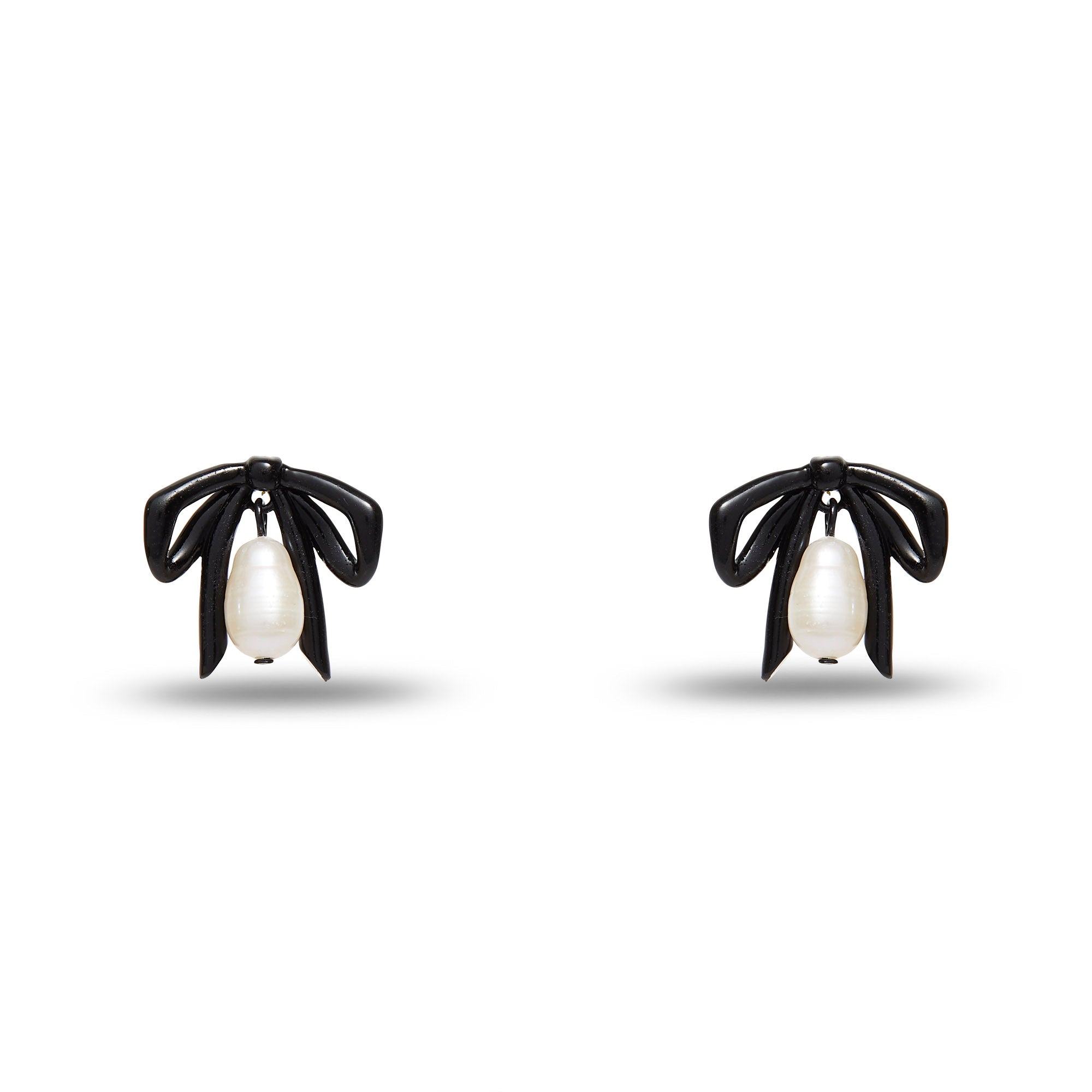 Lele Sadoughi EARRINGS JET THE MET X LELE RENOIR BOW STUD EARRINGS