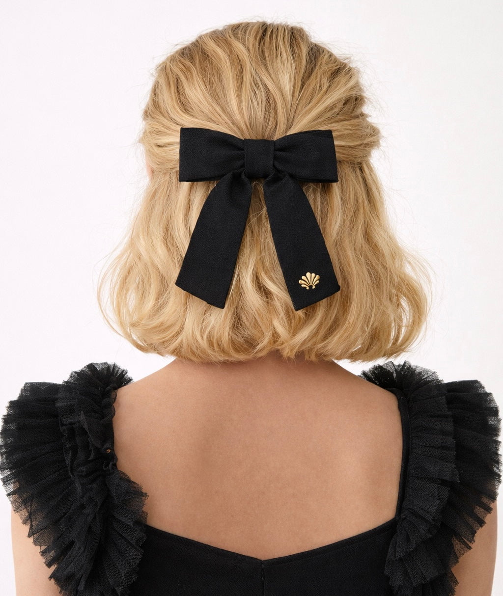 Lele Sadoughi HAIR JET ANTOINETTE BOW BARRETTE