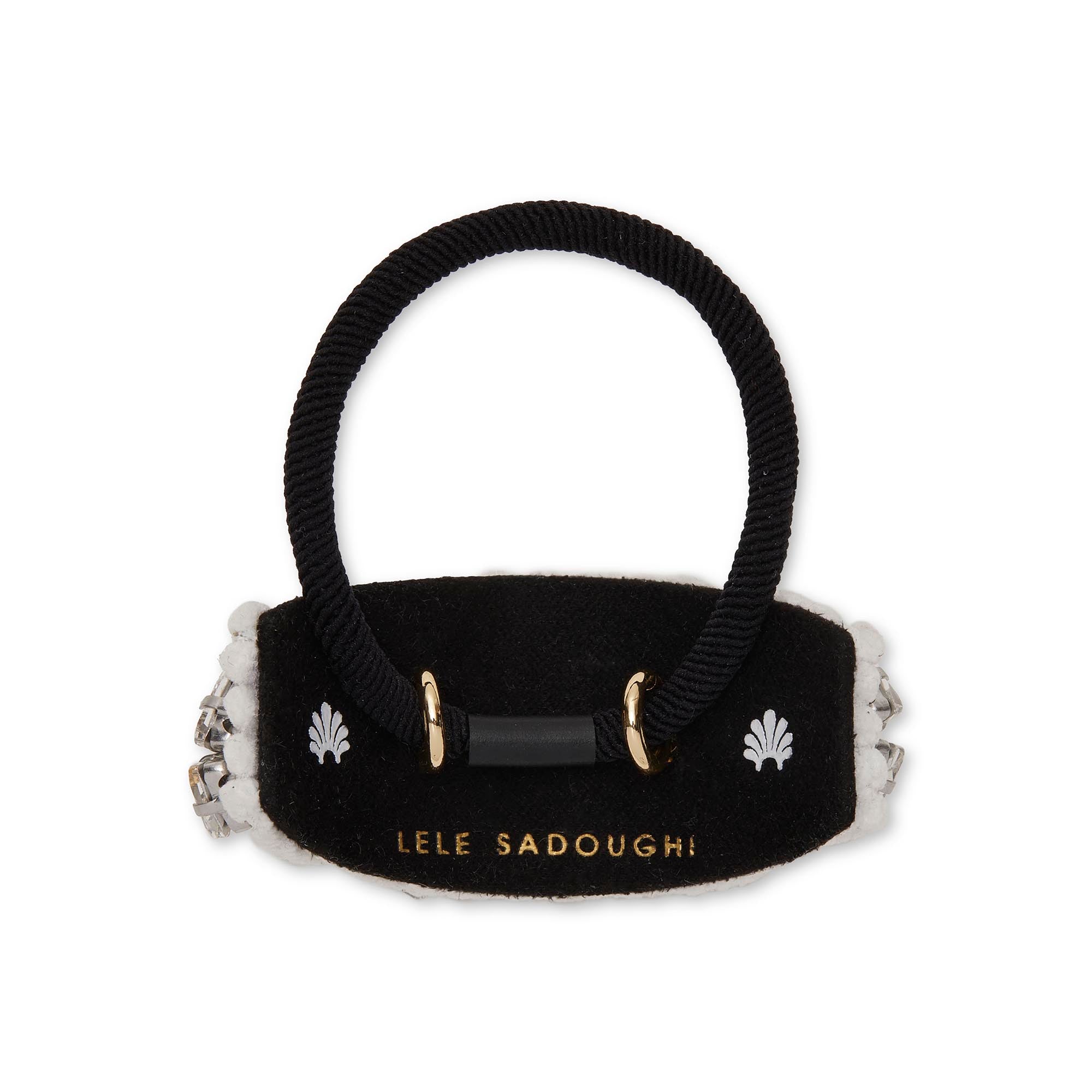 Lele Sadoughi HAIR ONE SIZE IVORY GENIE CRYSTAL HAIR TIE
