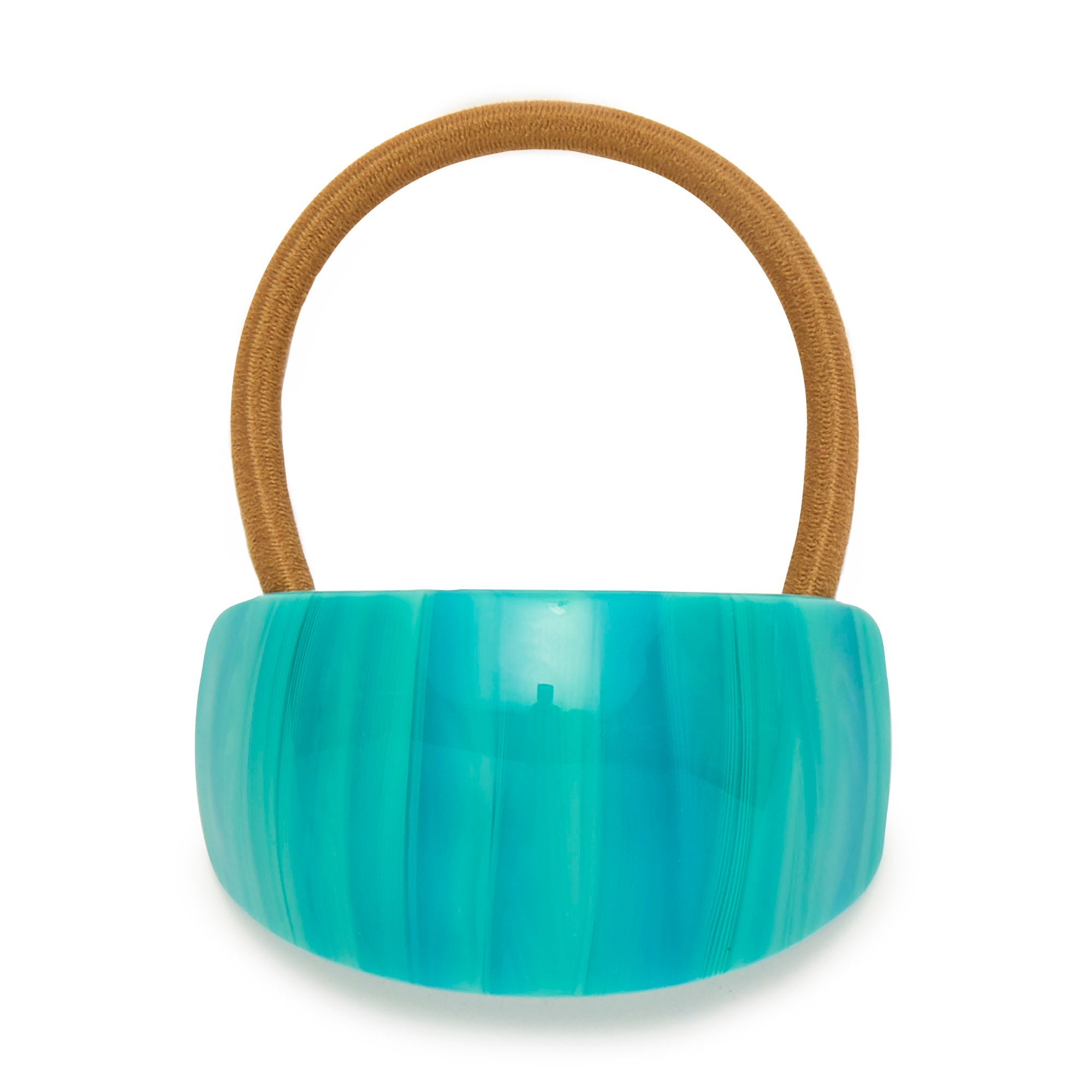Lele Sadoughi HAIR ONE SIZE TURQUOISE ACETATE GENIE HAIR TIE