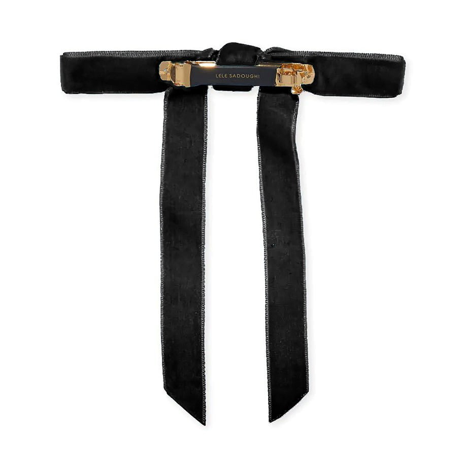 Lele Sadoughi HAIR *PRE-ORDER* JET BARDOT BOW BARRETTE