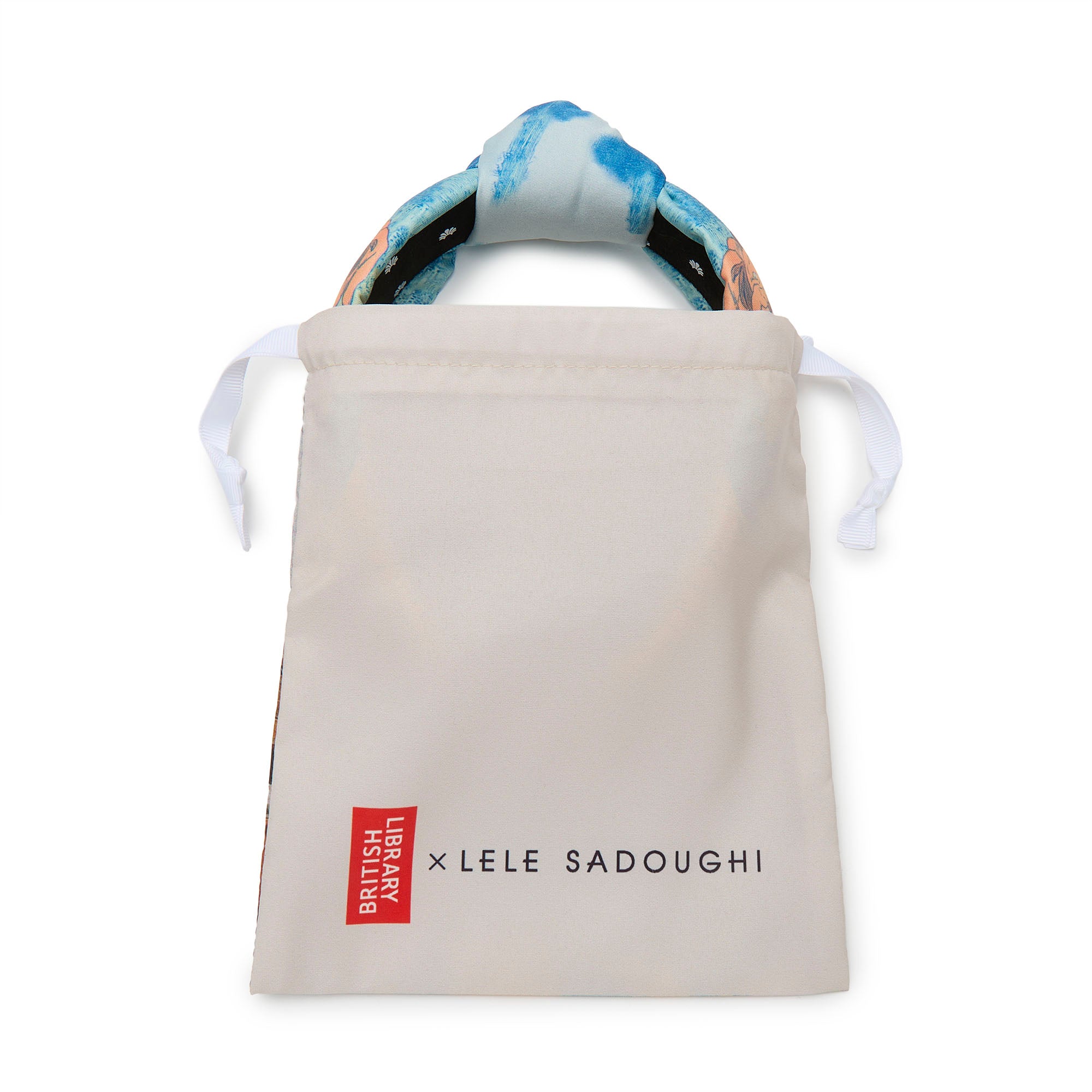 Lele Sadoughi HEADBANDS CATERPILLAR BLUE THE NURSERY ALICE BOW EMBELLISHED HEADBAND