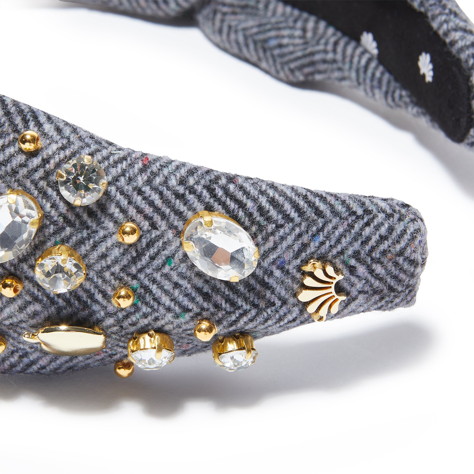 Lele Sadoughi HEADBANDS CONCRETE JUNGLE NEW YORK CITY CRYSTAL KNOTTED HEADBAND