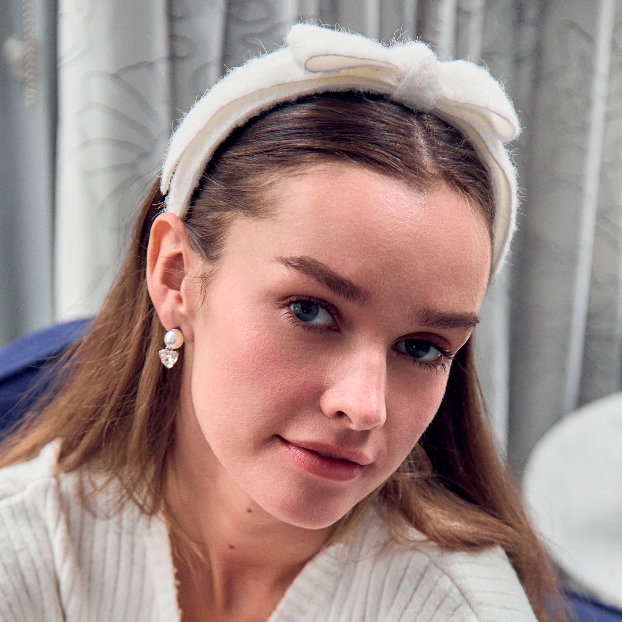 Lele Sadoughi HEADBANDS IVORY BARDOT HEADBAND