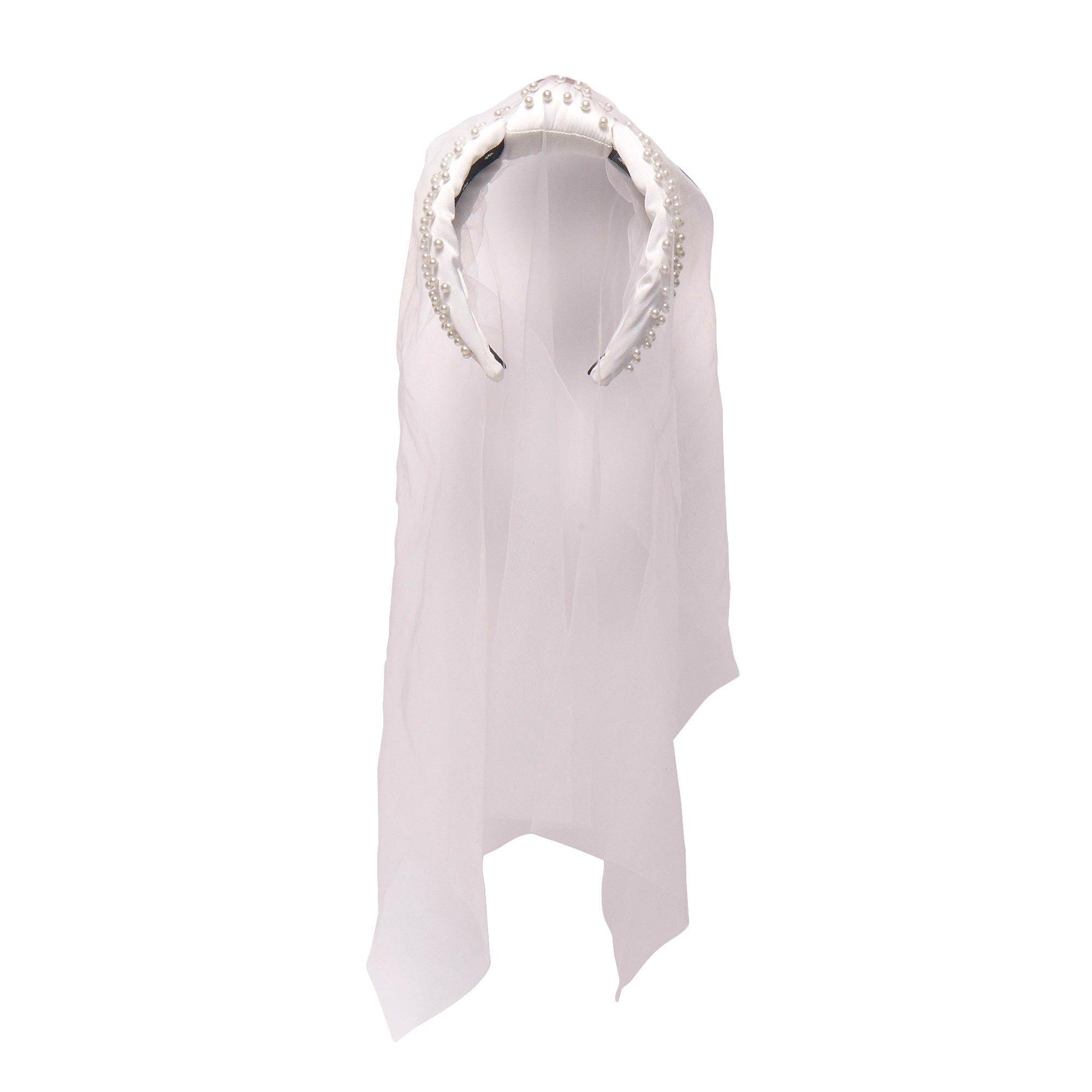 Lele Sadoughi HEADBANDS ONE SIZE IVORY VEIL HEADBAND