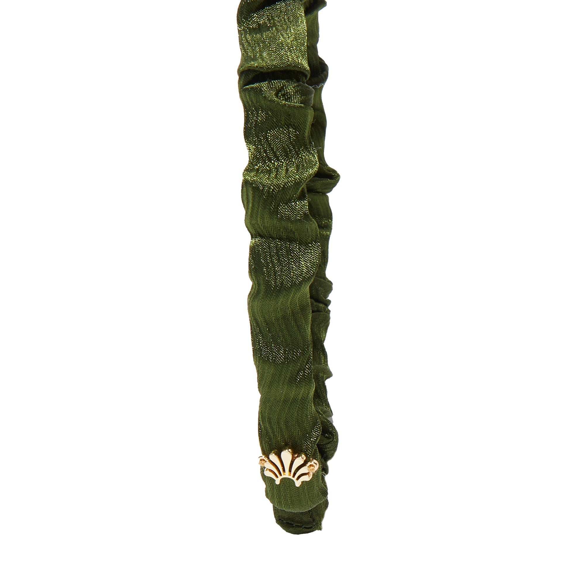 Lele Sadoughi HEADBANDS PINE GREEN JESSIE SILK HEADBAND