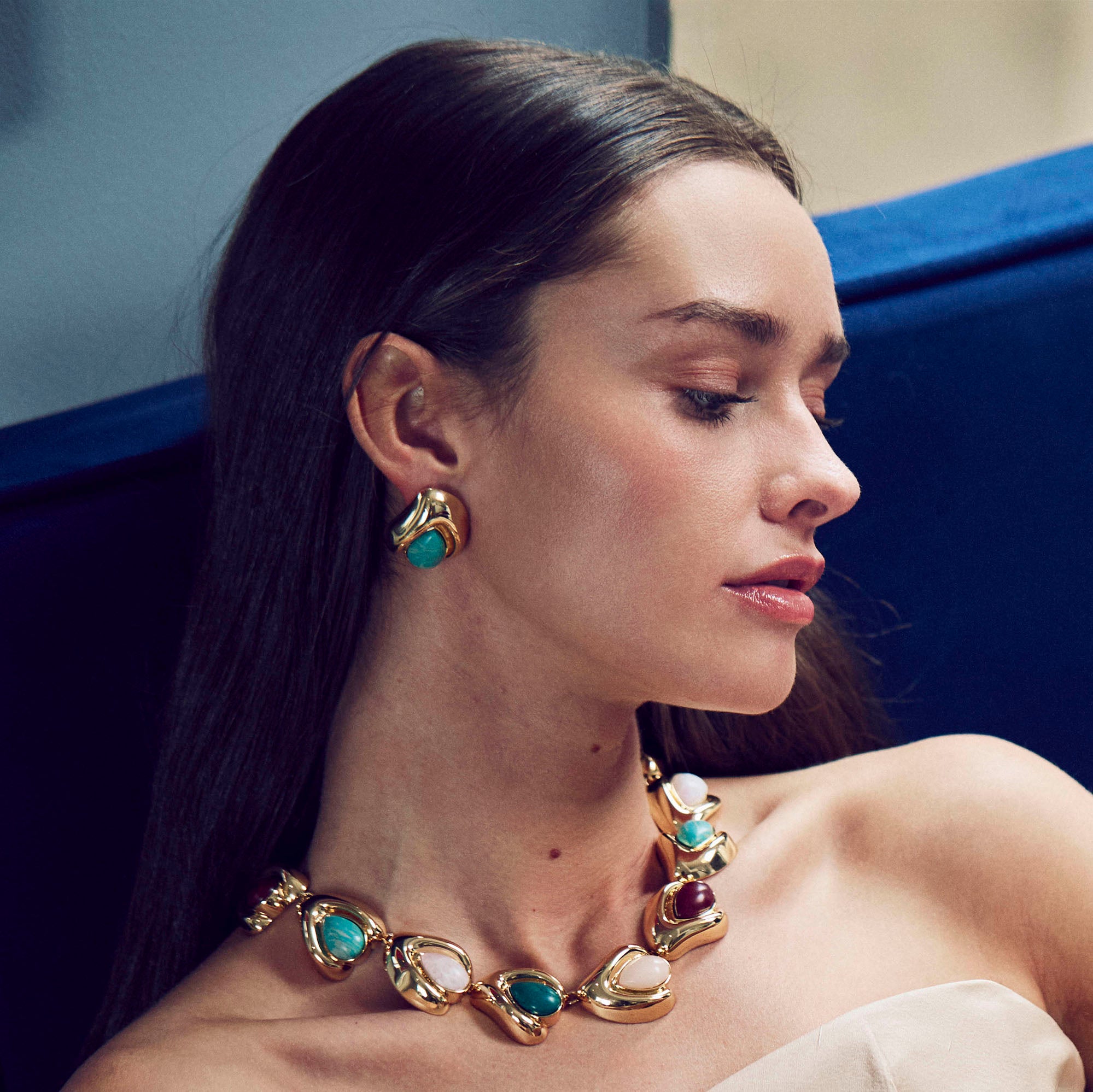 Lele Sadoughi NECKLACES JADE MULTI LAUREL NECKLACE