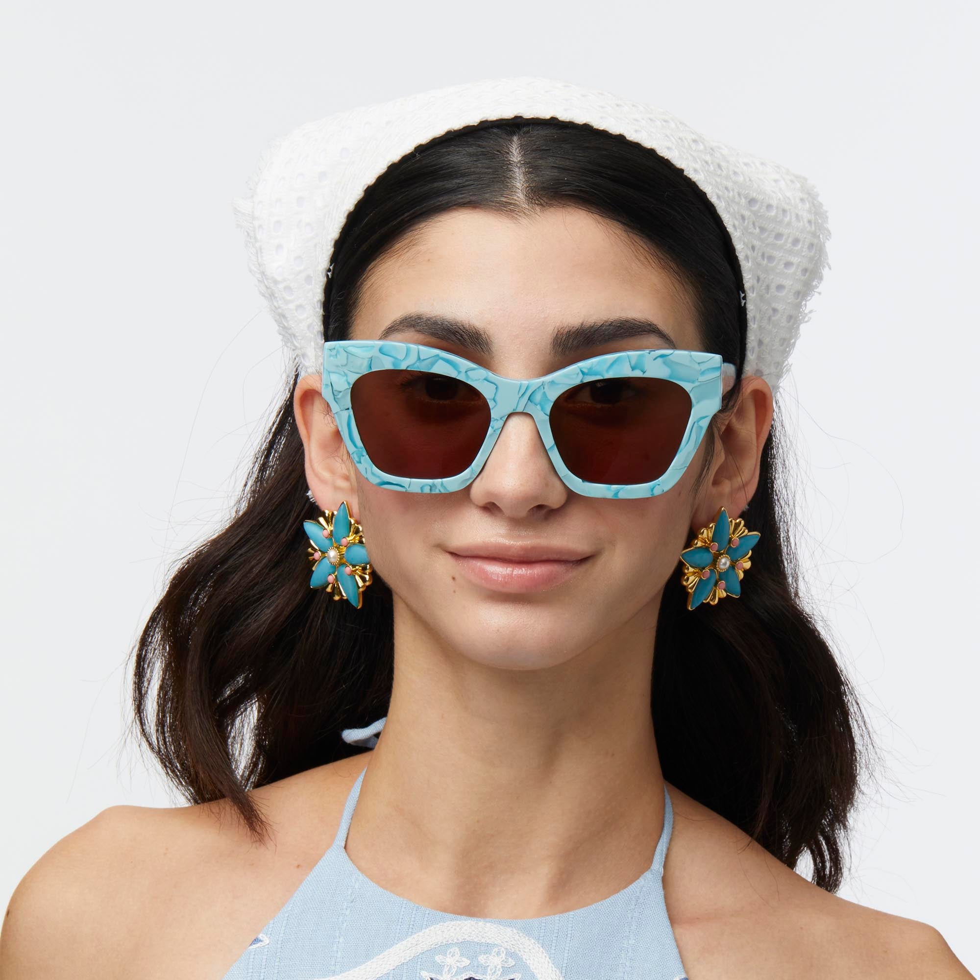 LELE SADOUGHI SUNGLASS TURQUOISE LIDO SUNGLASSES