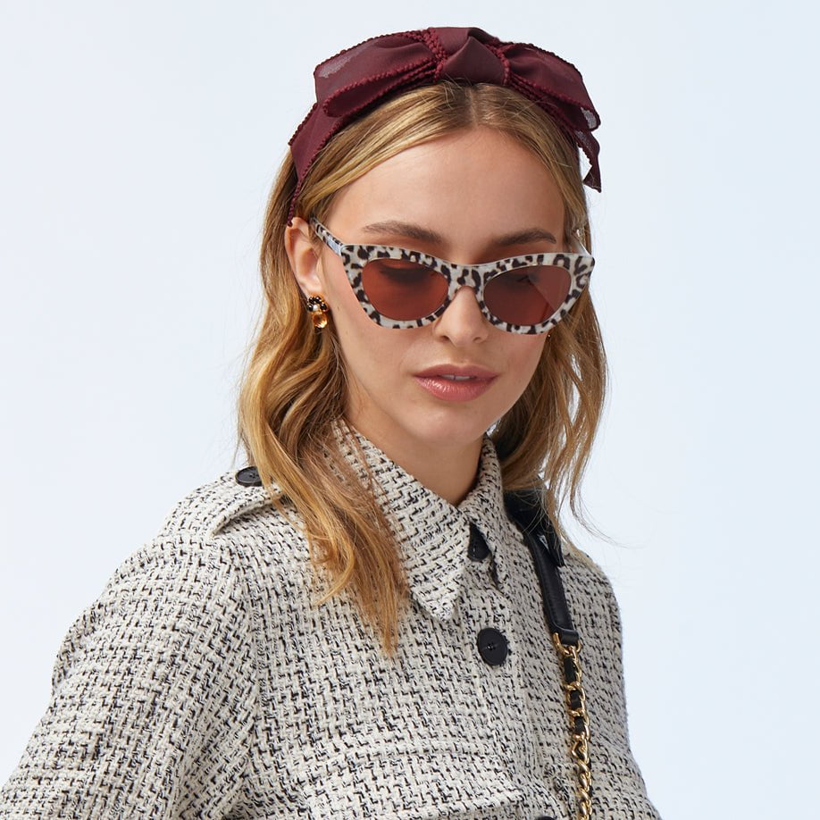 Lele Sadoughi SUNGLASSES ONE SIZE / LEOPARD LEOPARD DOWNTOWN CAT-EYE SUNGLASSES