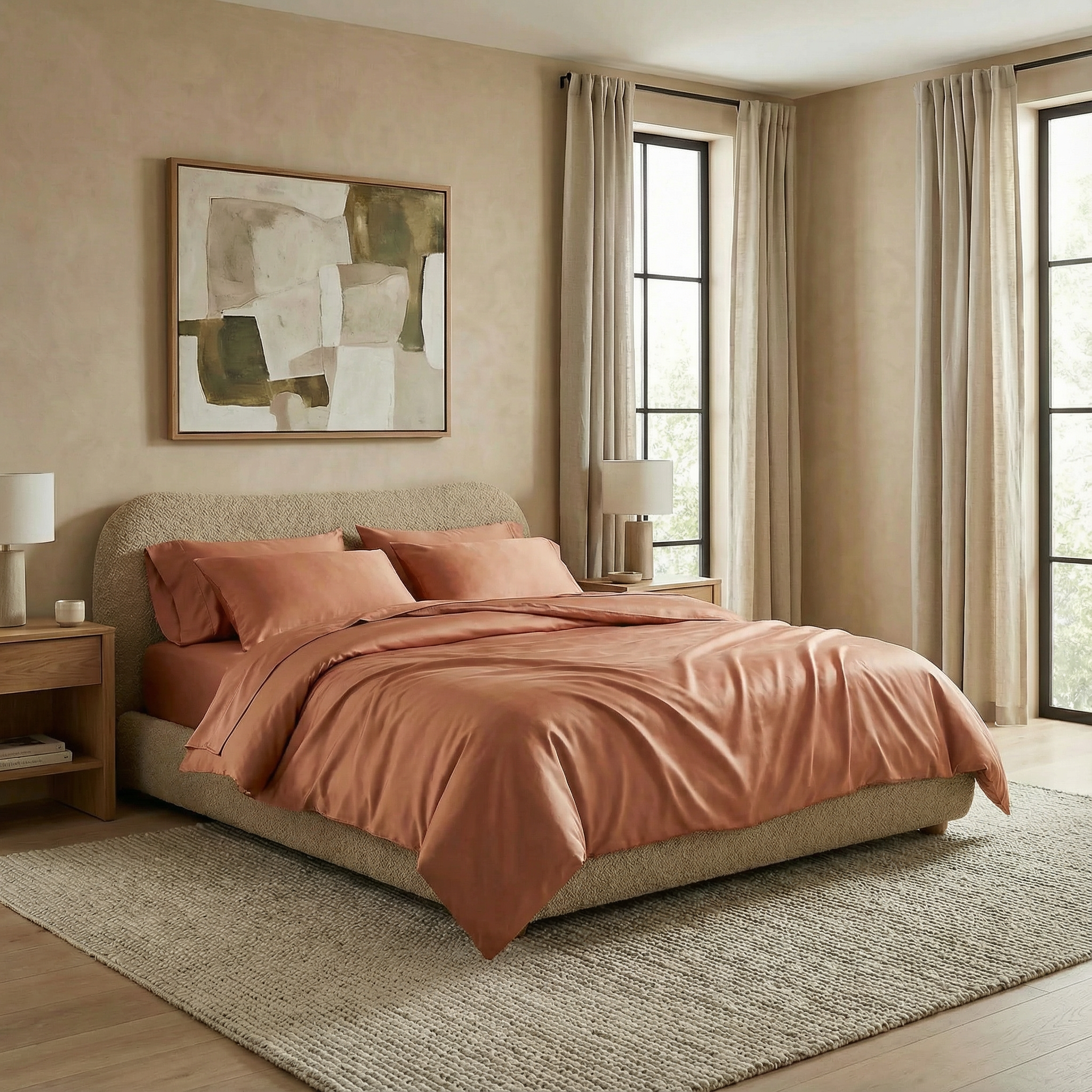 Luxe Sateen Duvet Cover / Copper