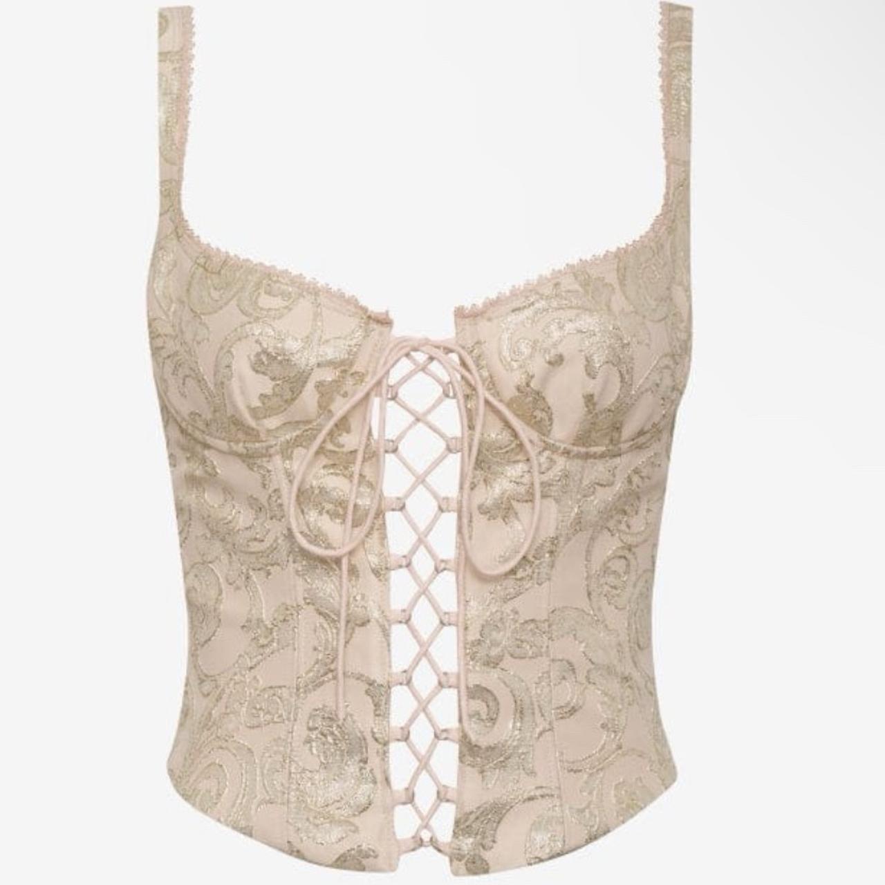 Renaissance Corset. - Pink Jacquard | Rumored
