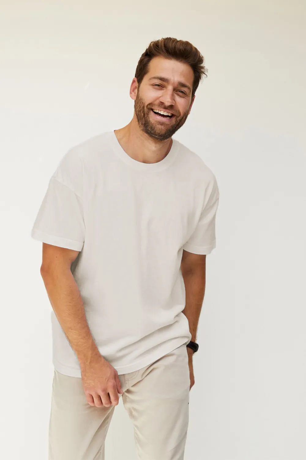 mick recycled cotton tee | vintage white