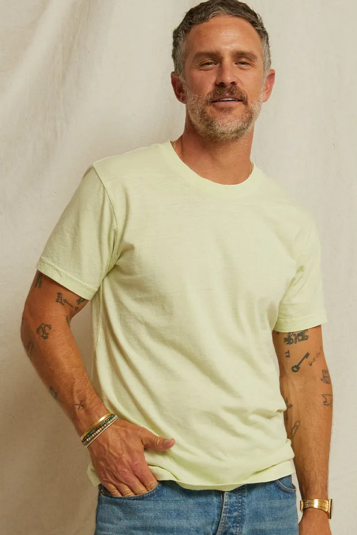 mick recycled cotton tee | citron
