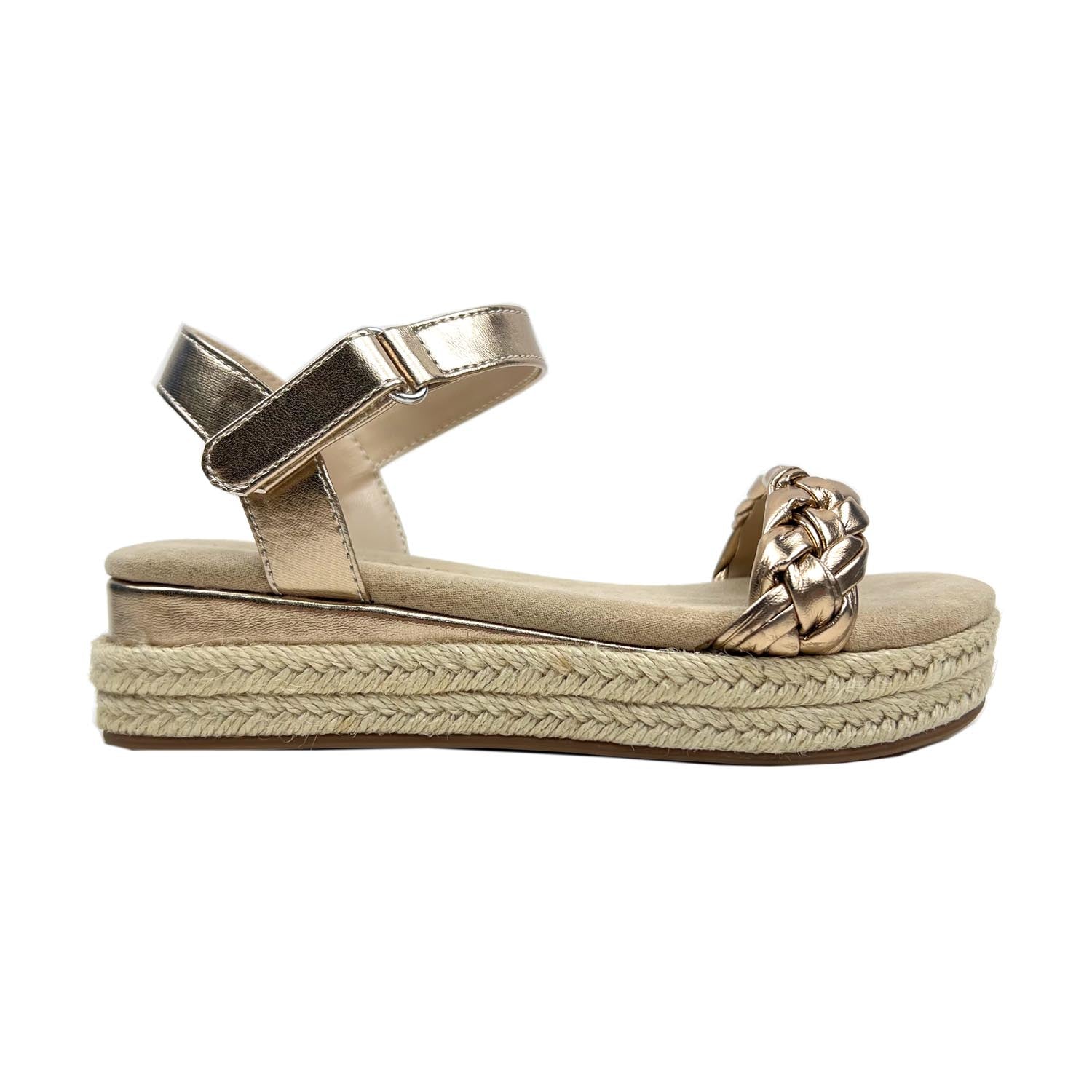 Miss April Wedge Sandal in Light Bronze - Kids - Yosi Samra  - Kids' Sandals