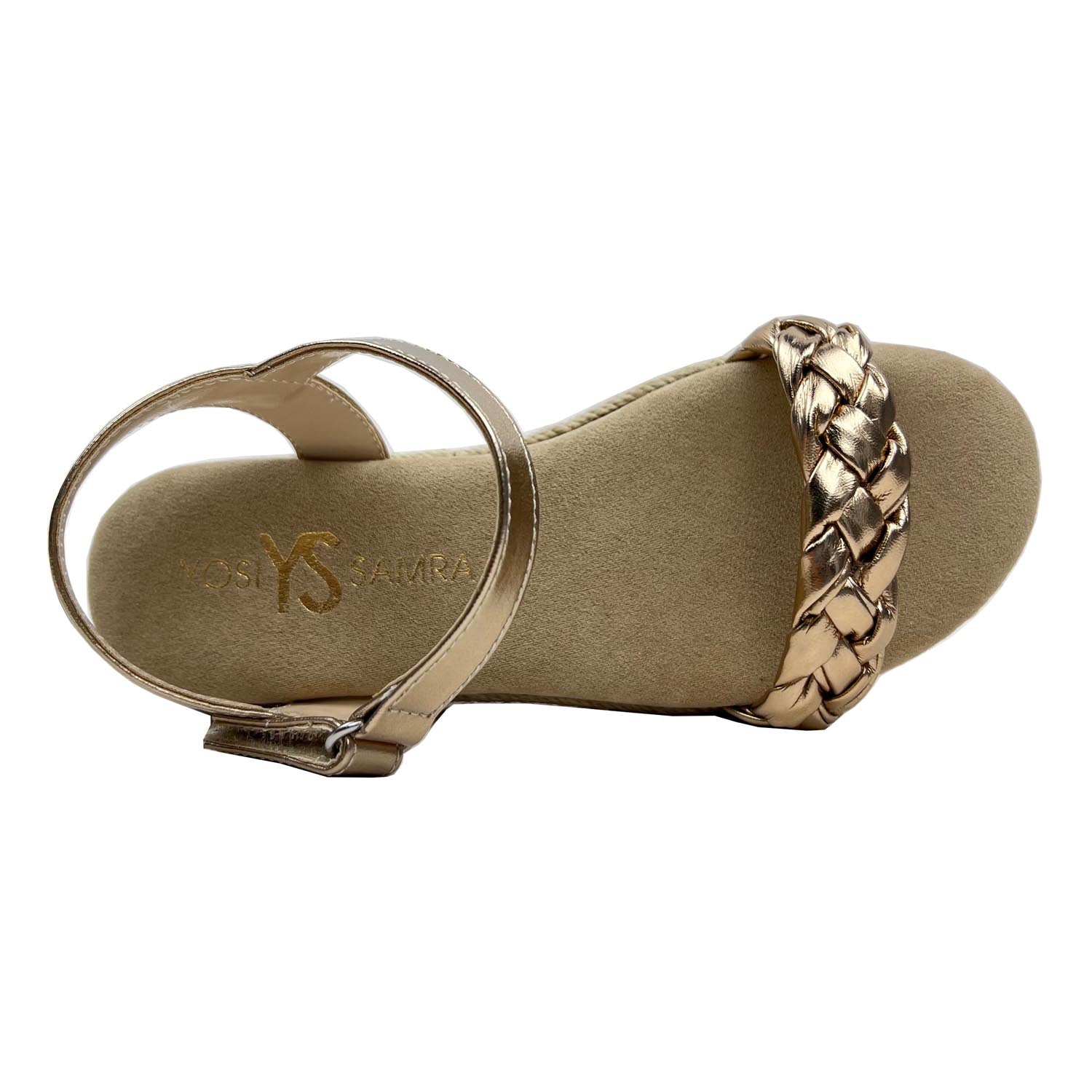Miss April Wedge Sandal in Light Bronze - Kids - Yosi Samra  - Kids' Sandals