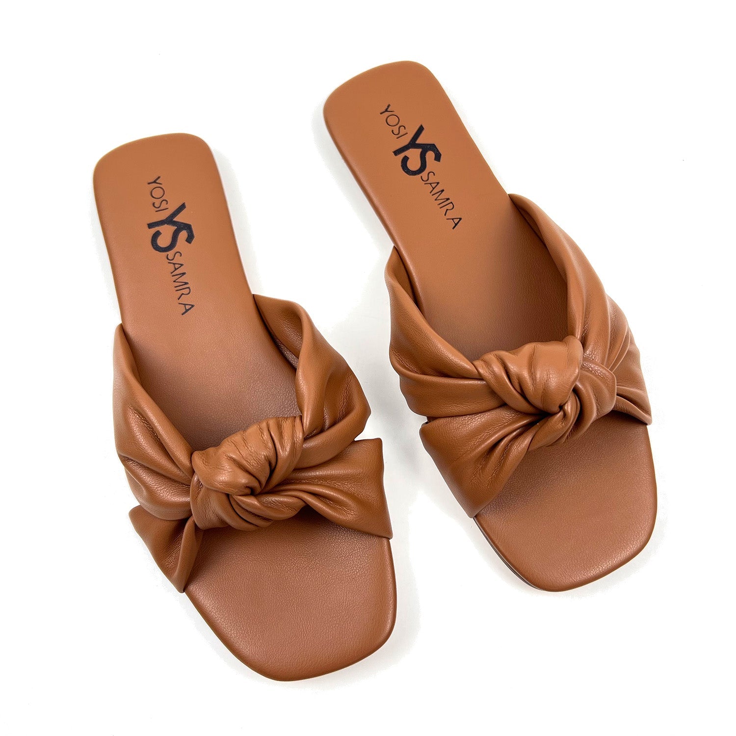 Naya Knotted Sandal in Whiskey - Yosi Samra  - Women's Sandals