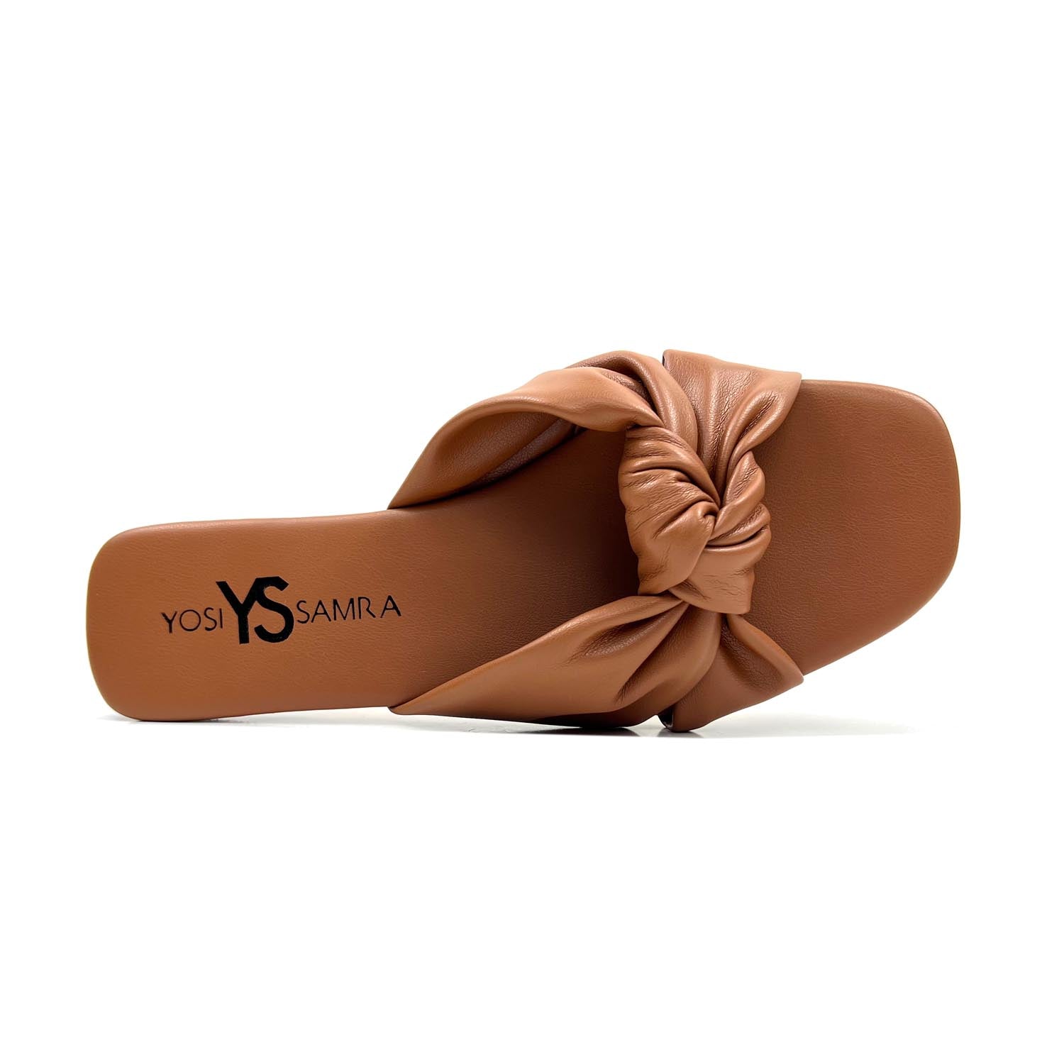 Naya Knotted Sandal in Whiskey - Yosi Samra  - Women's Sandals