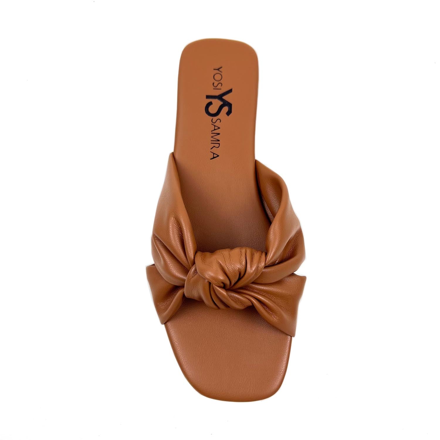 Naya Knotted Sandal in Whiskey - Yosi Samra  - Women's Sandals