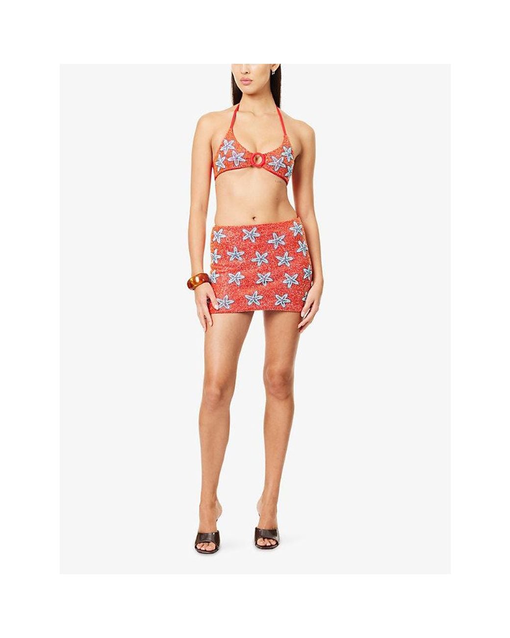 Mia's Marina Co-ord Skirt | Red