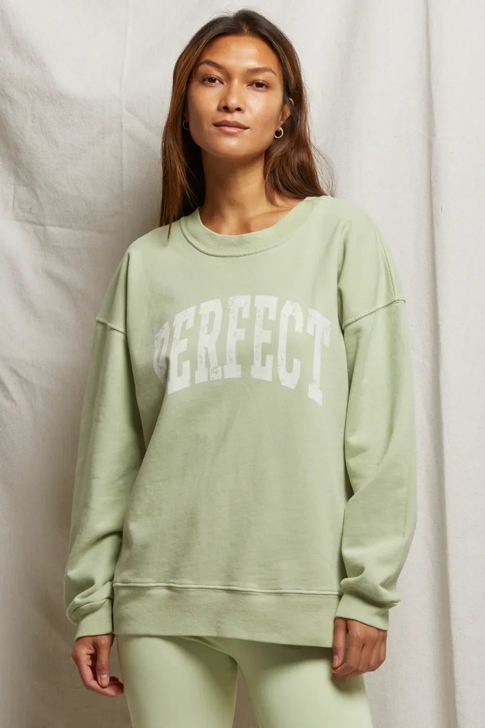 perfect french terry perfect sweatshirt | pistachio
