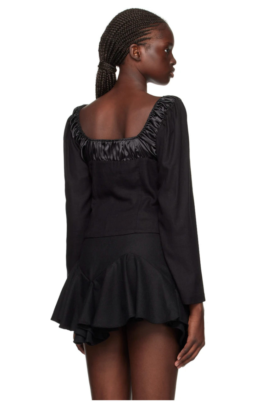 Salvia Corset Blouse | Black
