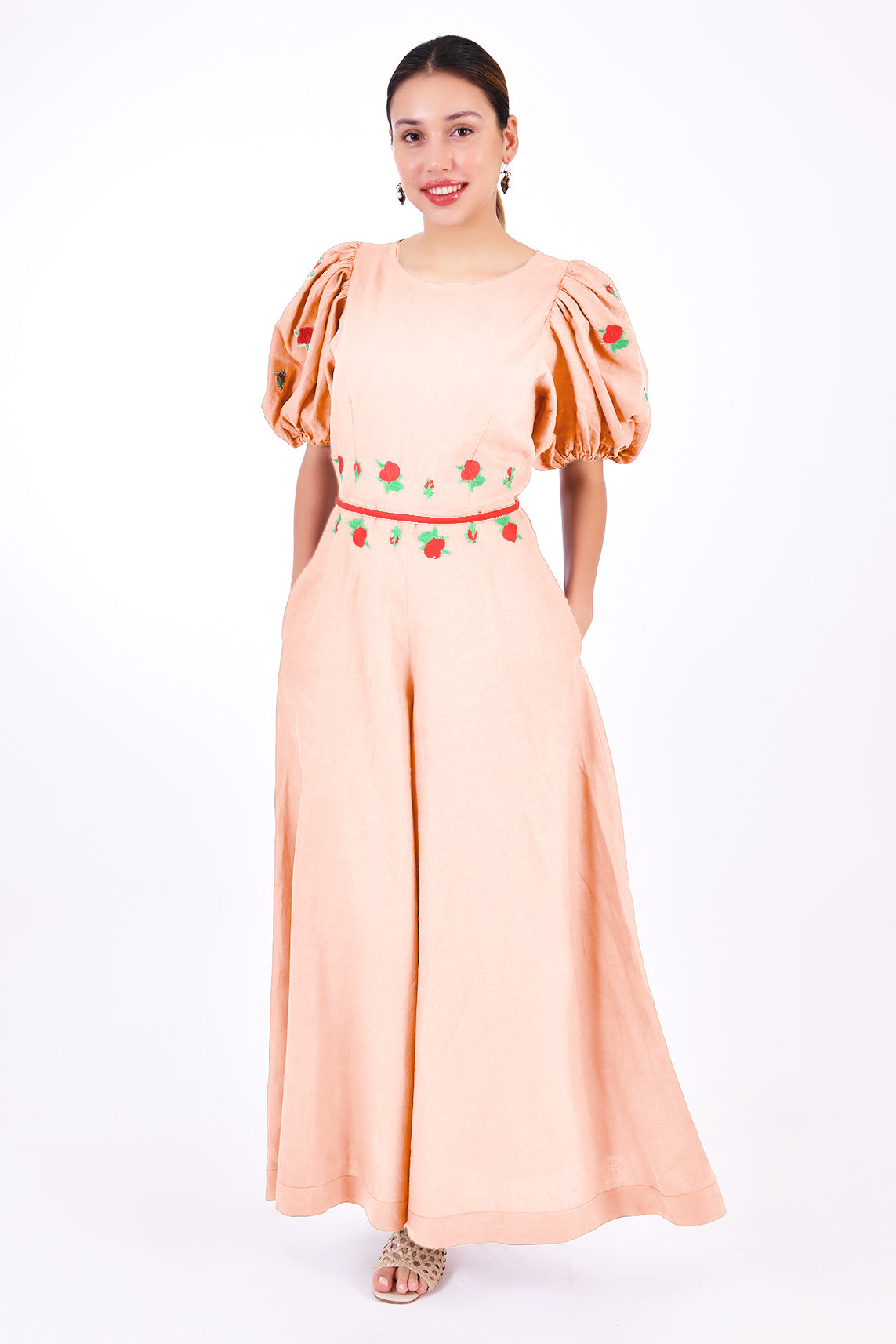 Datcha 2 Arm Jumpsuit | Peach