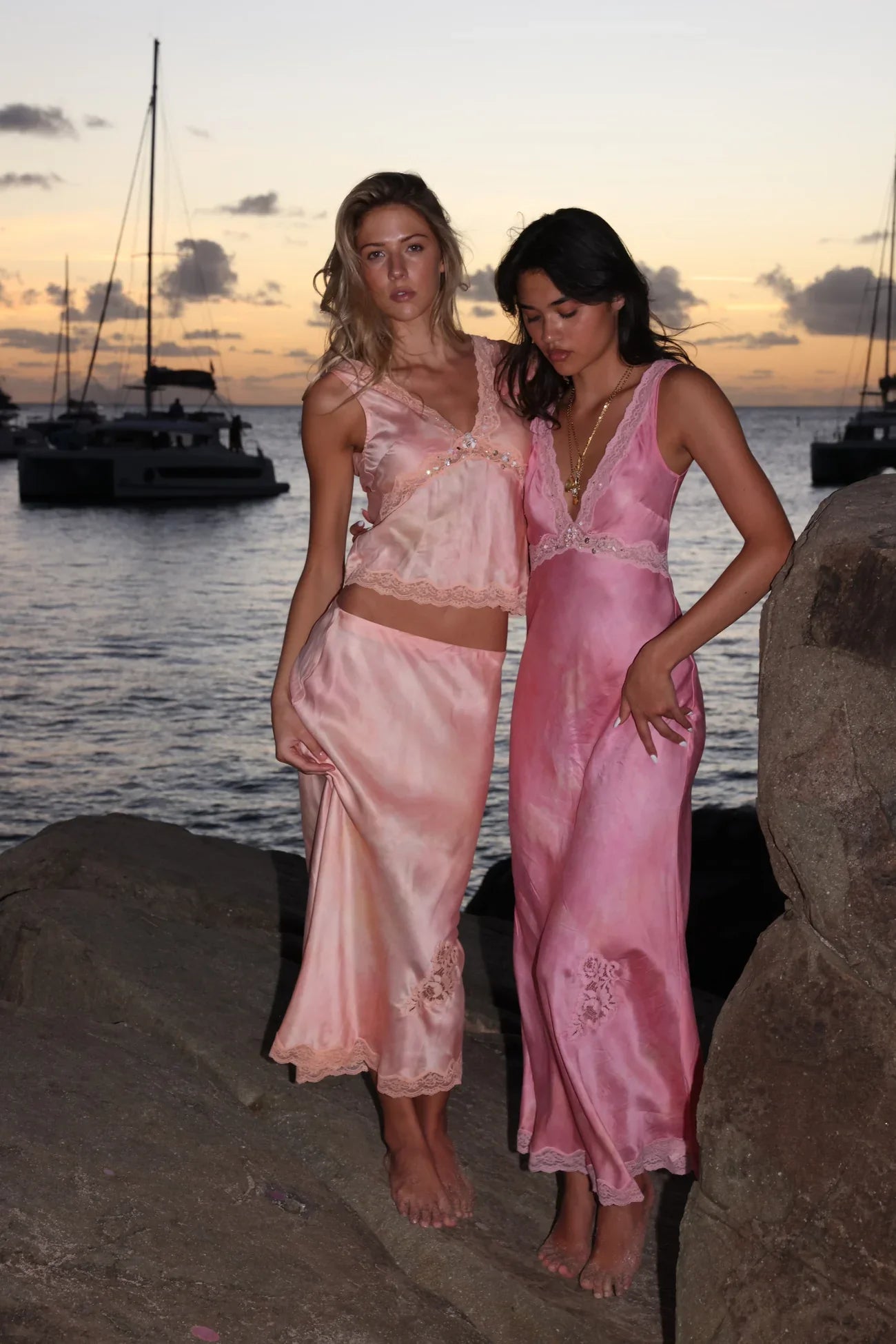 Petrou Beaded Silk Blend Top in Sienna Glow | Loveshackfancy