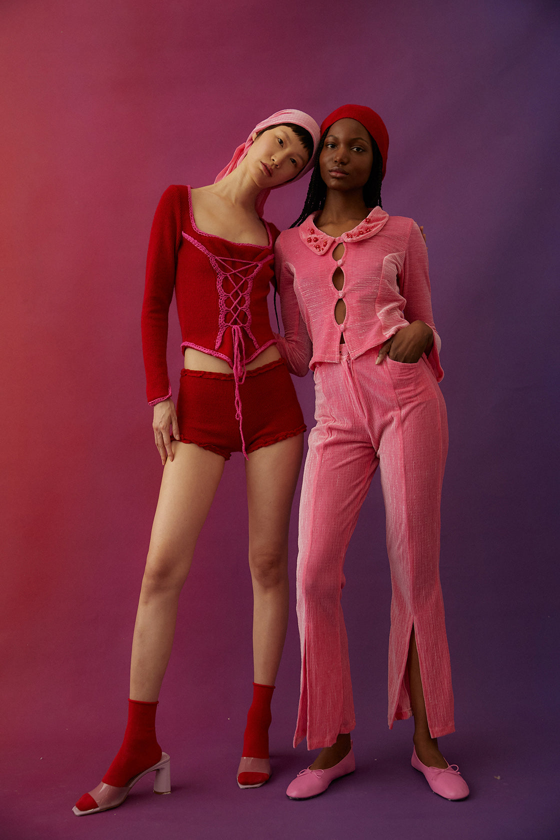 Moya Velvet Pant | Pink
