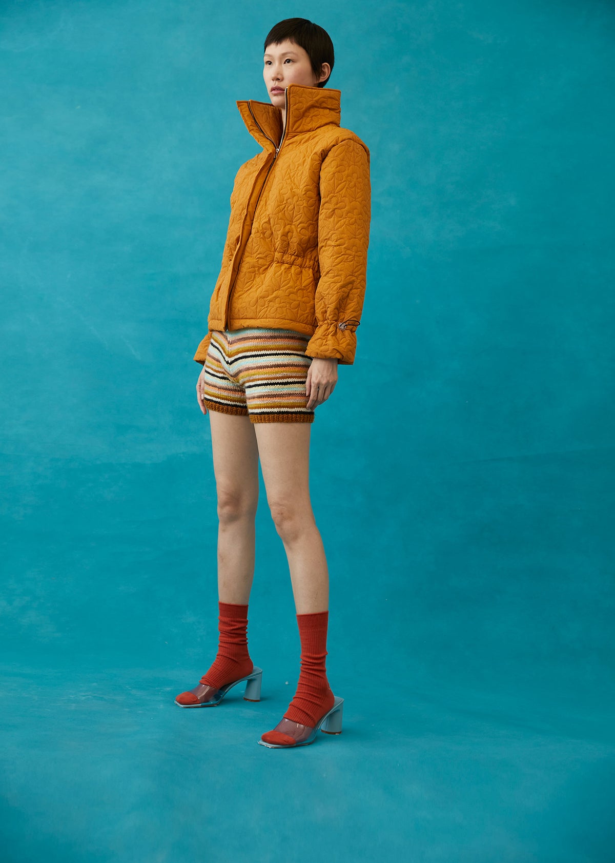 Kika Floral Quilted Jacket | Brown
