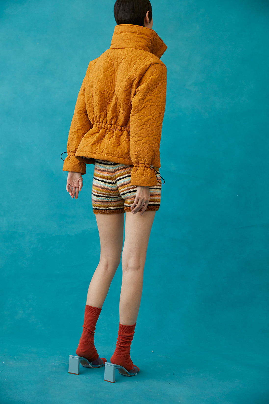 Kika Floral Quilted Jacket | Brown