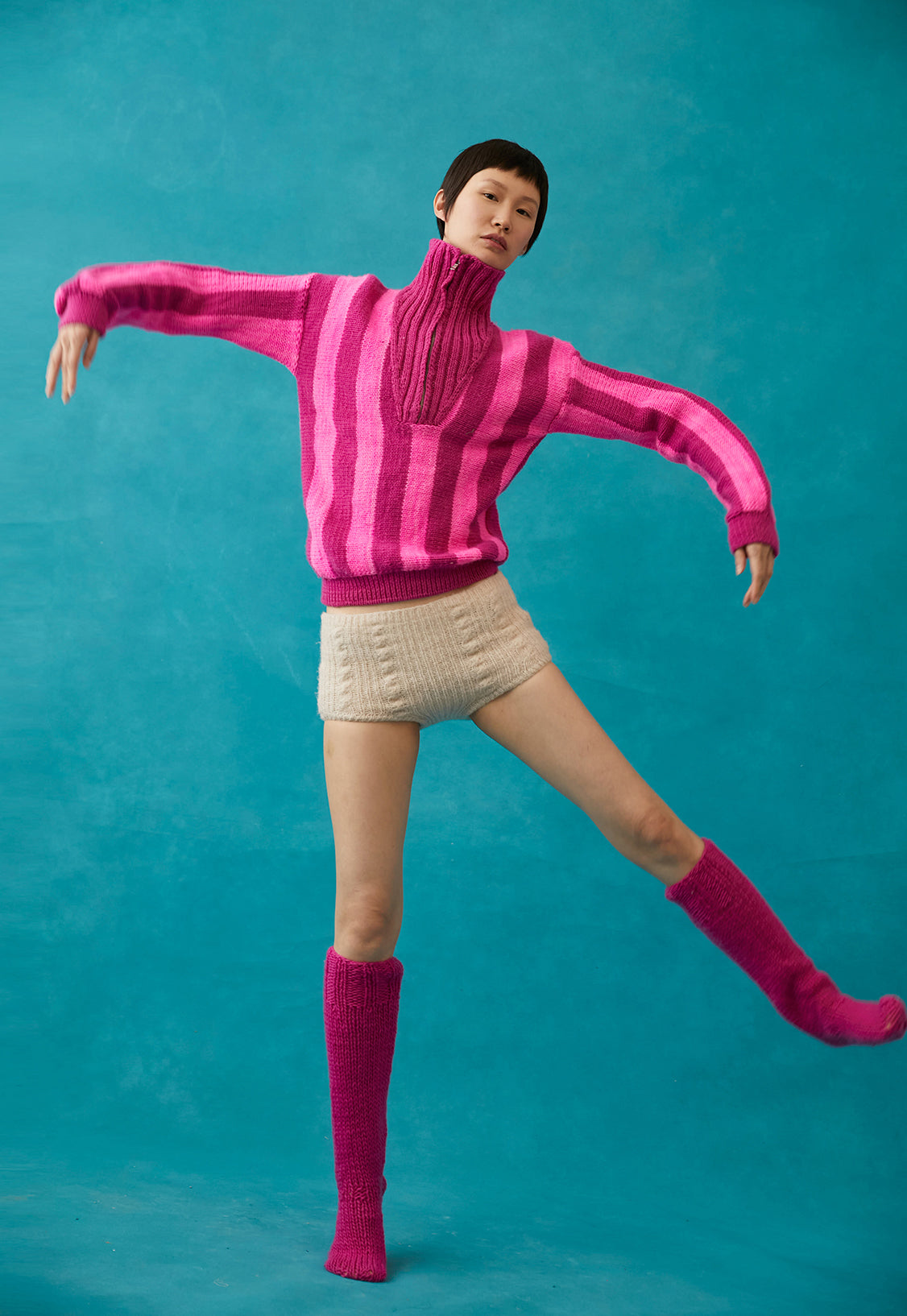 Linette Wool Sweater | Magenta / Pink
