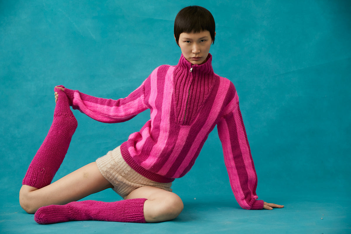 Linette Wool Sweater | Magenta / Pink
