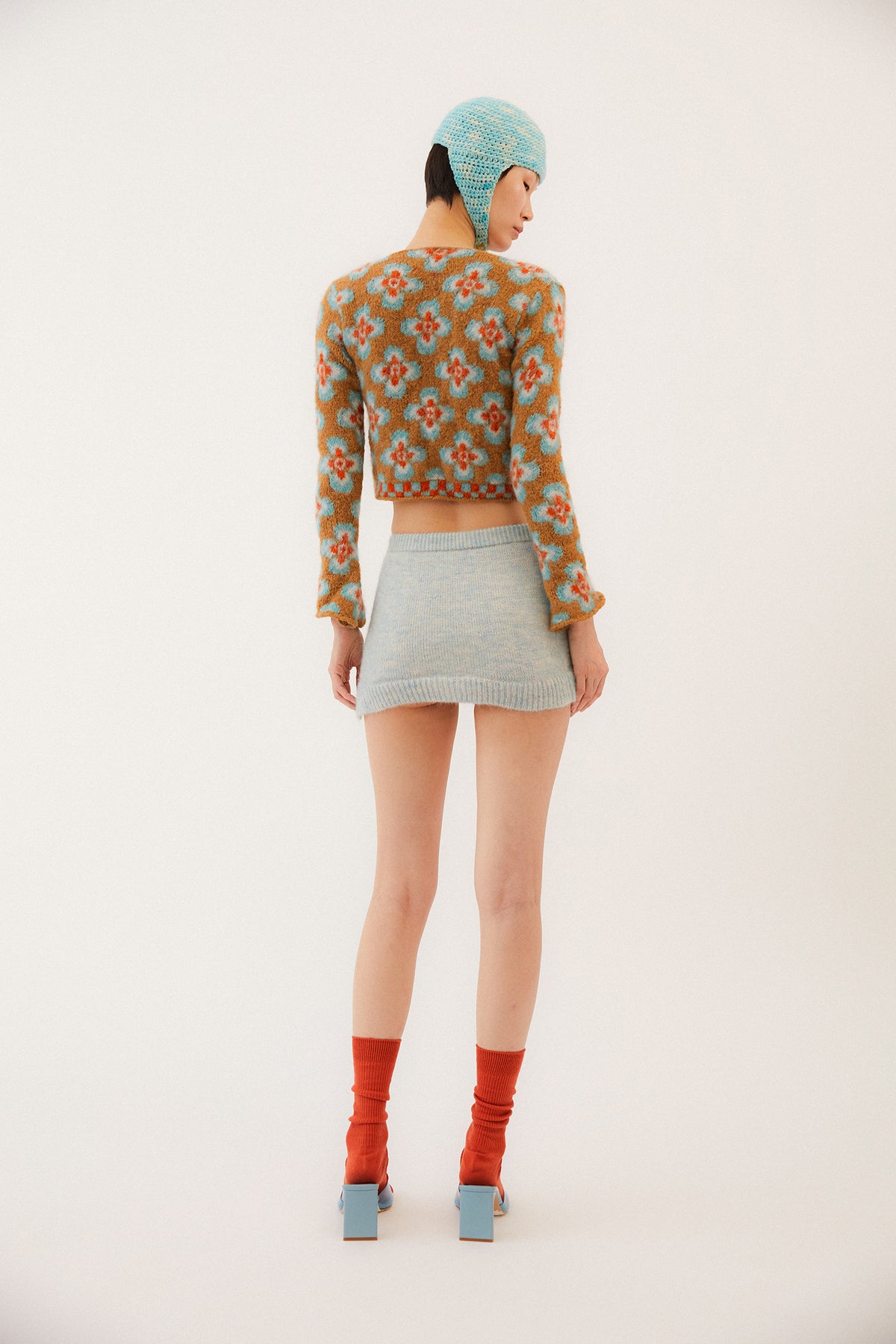 Elisa Knit Skirt | Light Blue