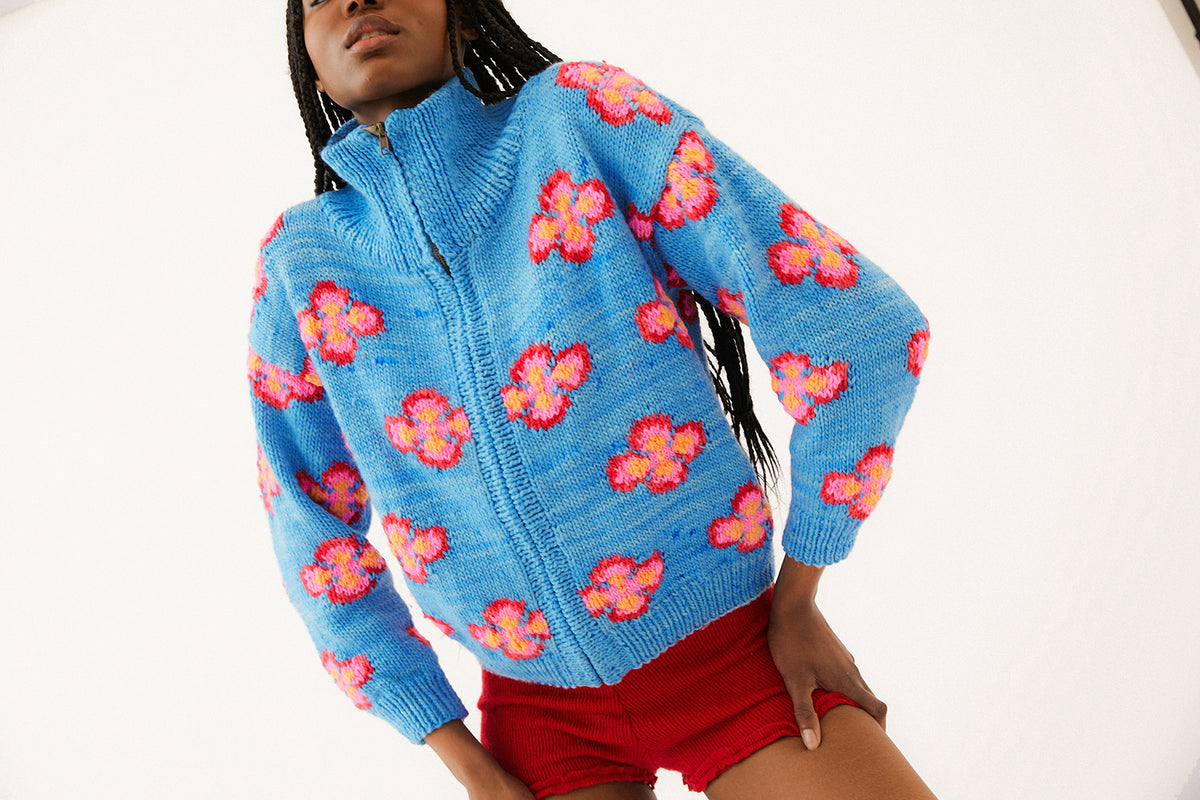 Yoko Knit Cardigan | Light Blue